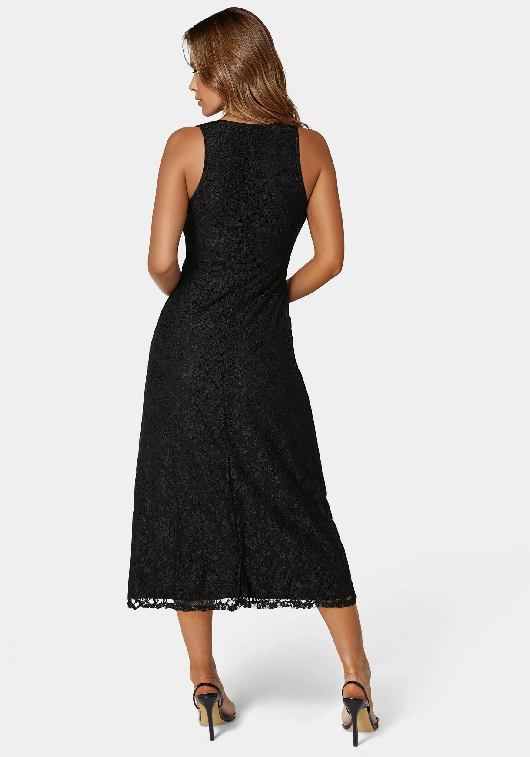 A Line Lace Midi Dress - Image 3