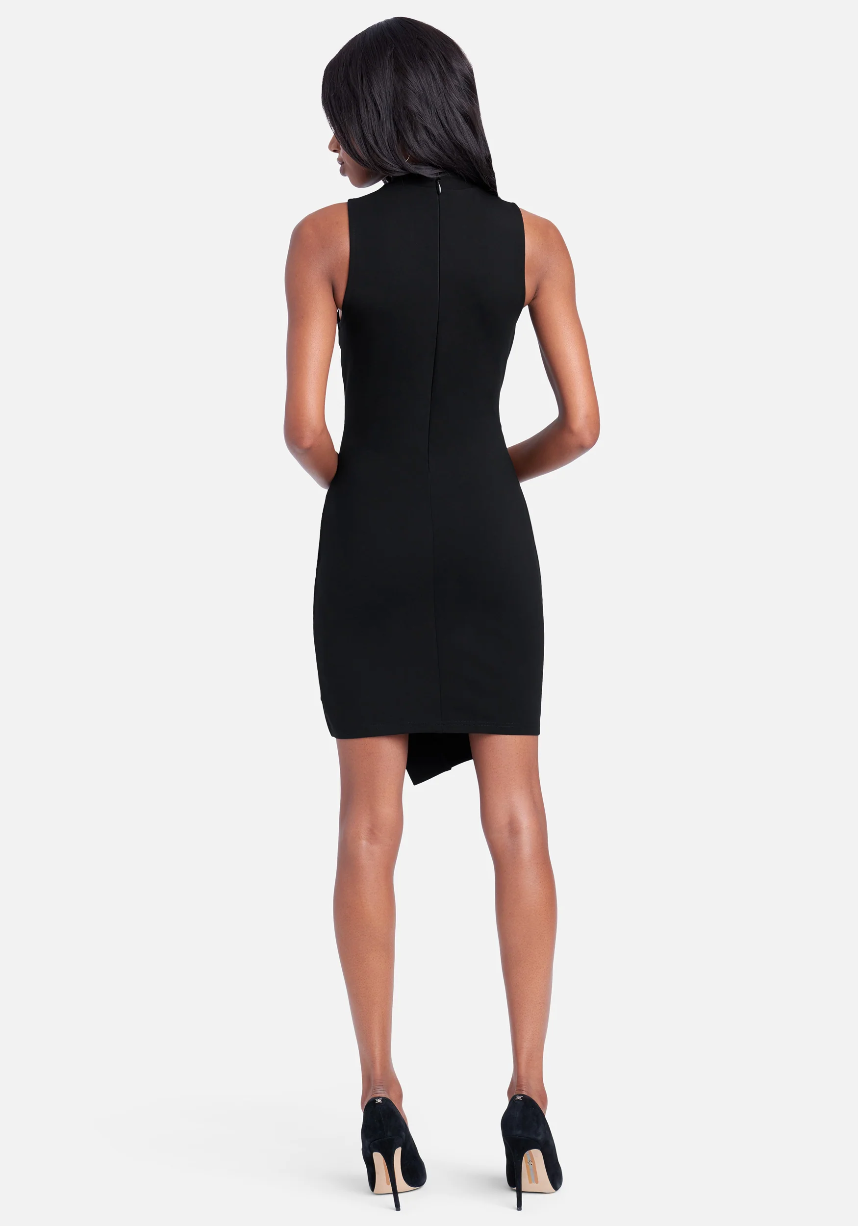 Asymmetrical Embellished Mini Dress - Image 3