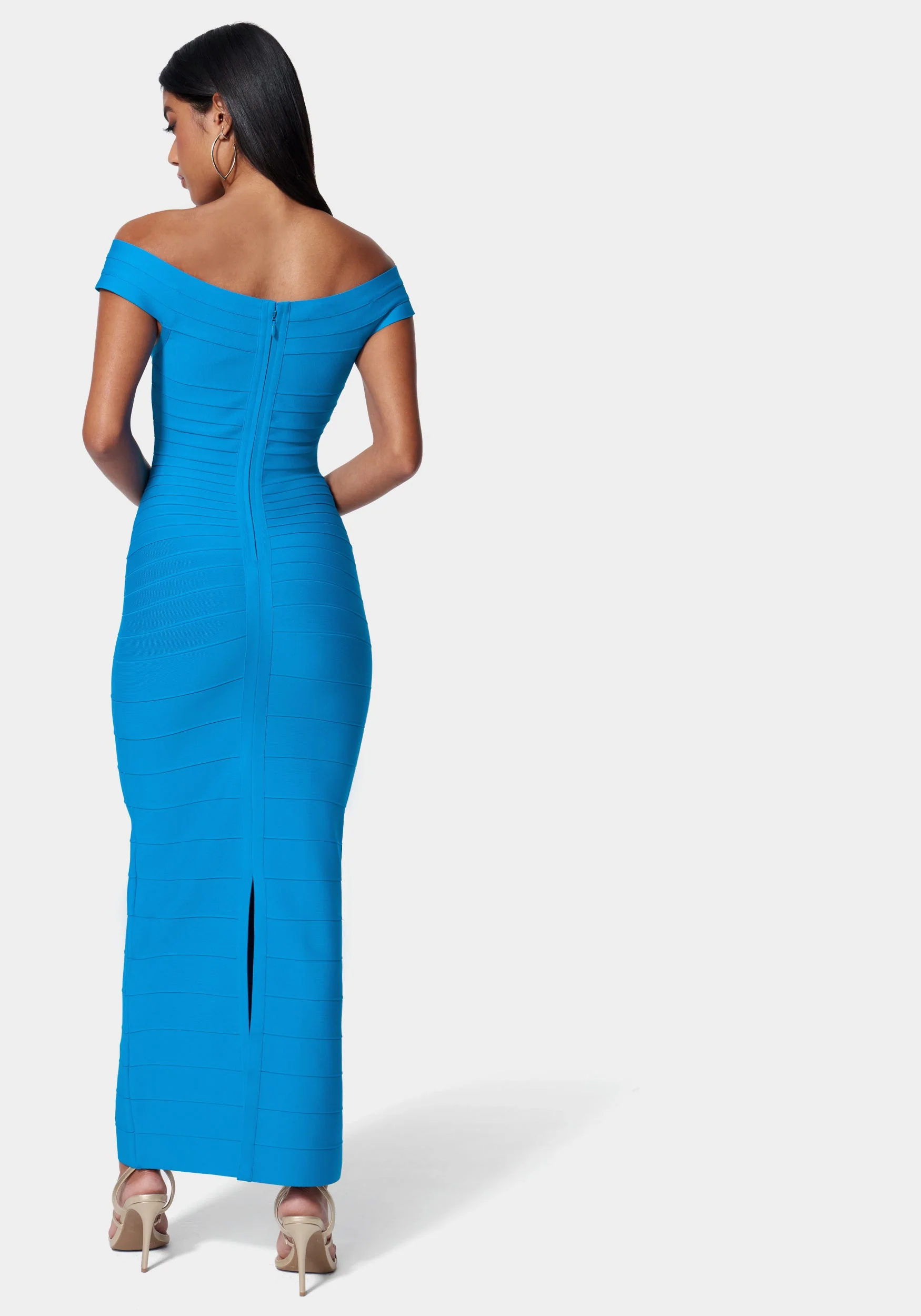 Luxe Bandage Off Shoulder Gown - Image 3
