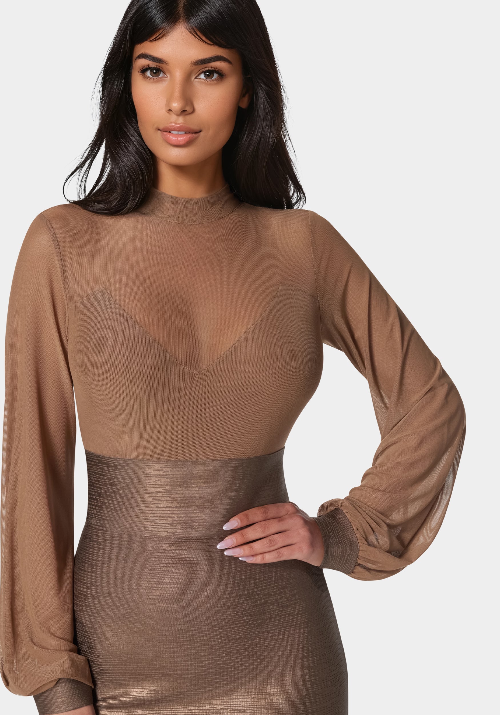 Bandage Sparkle Skirt Dress - Image 4