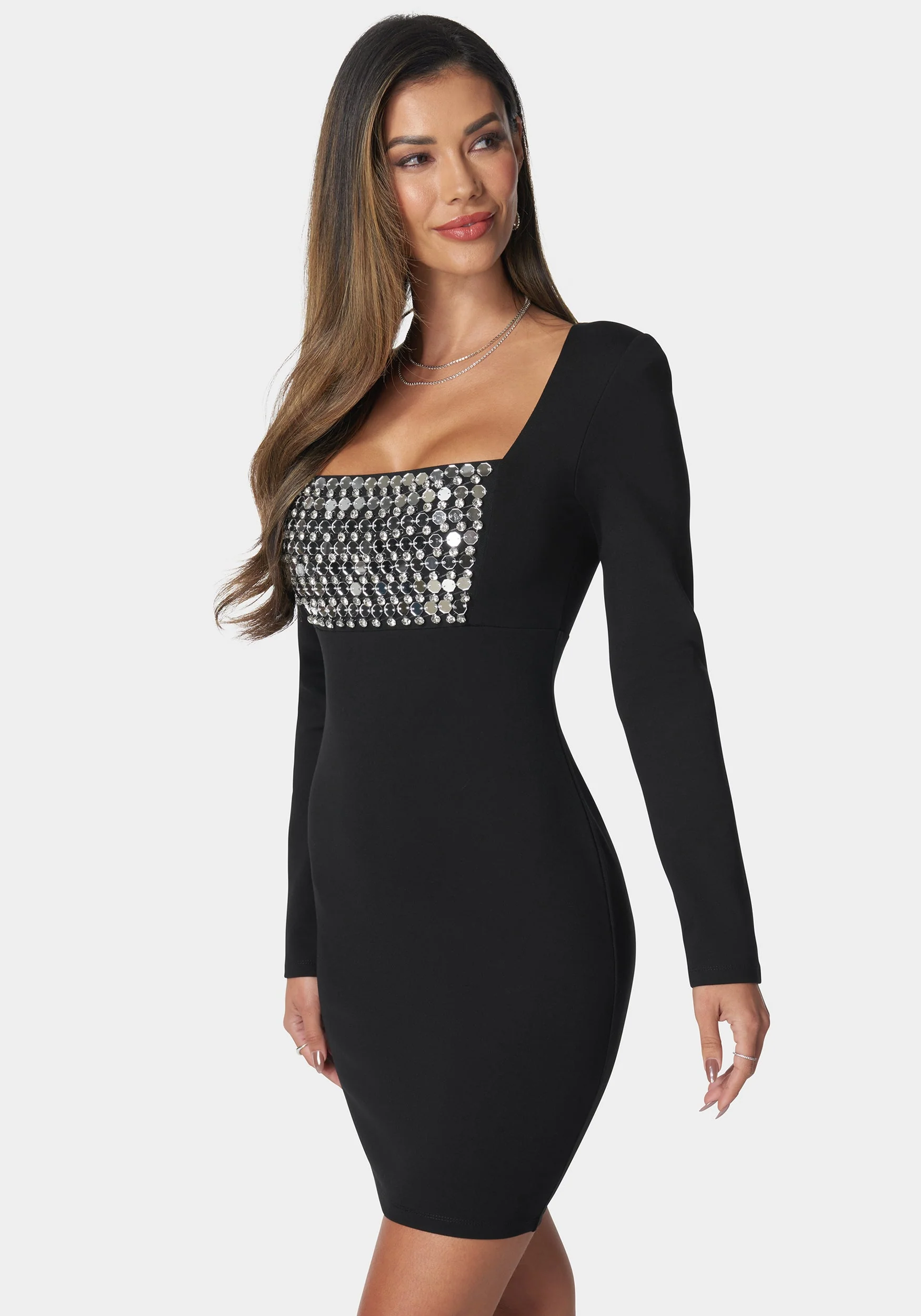 Beaded Bodice Mini Dress - Image 2
