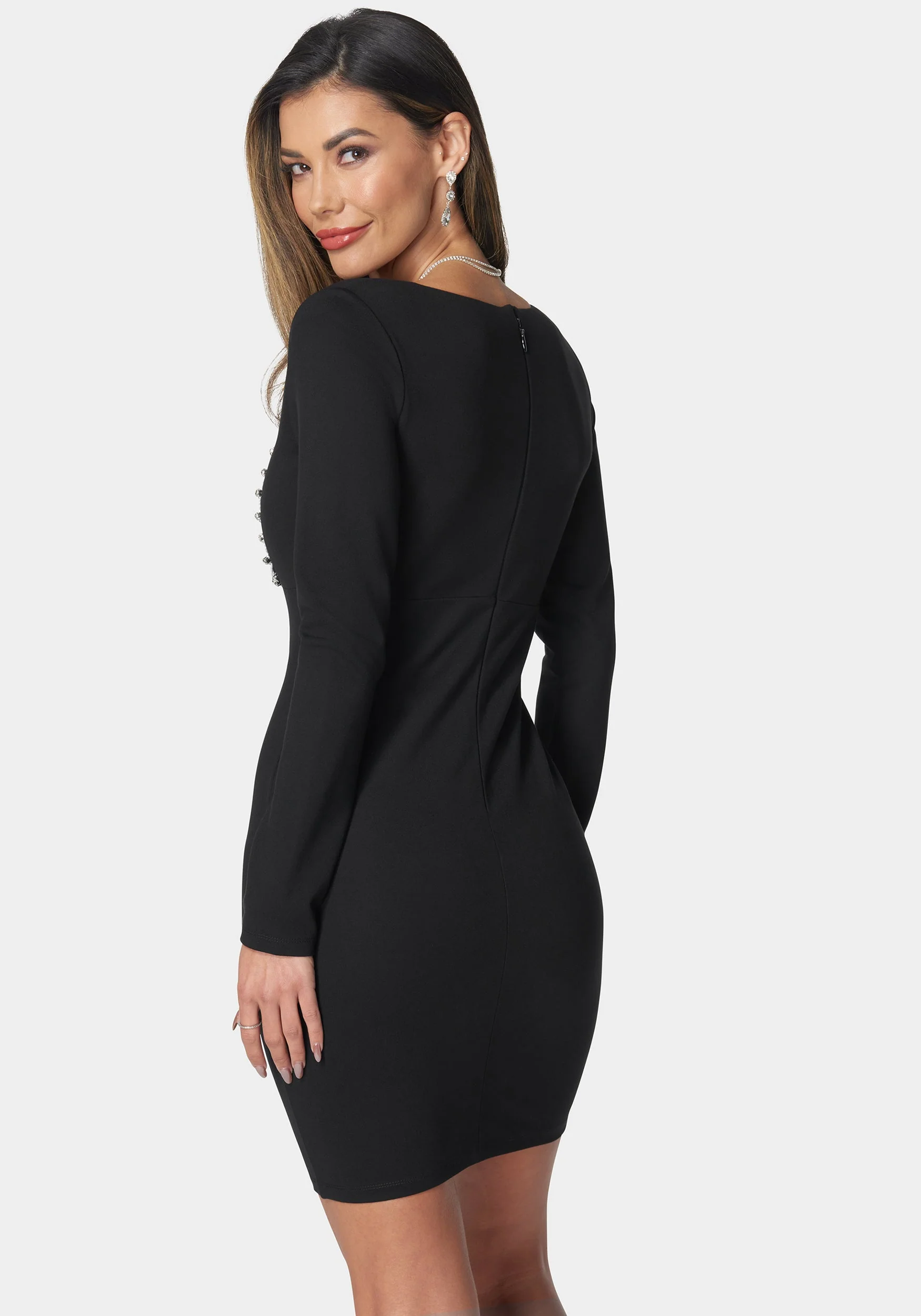 Beaded Bodice Mini Dress - Image 3
