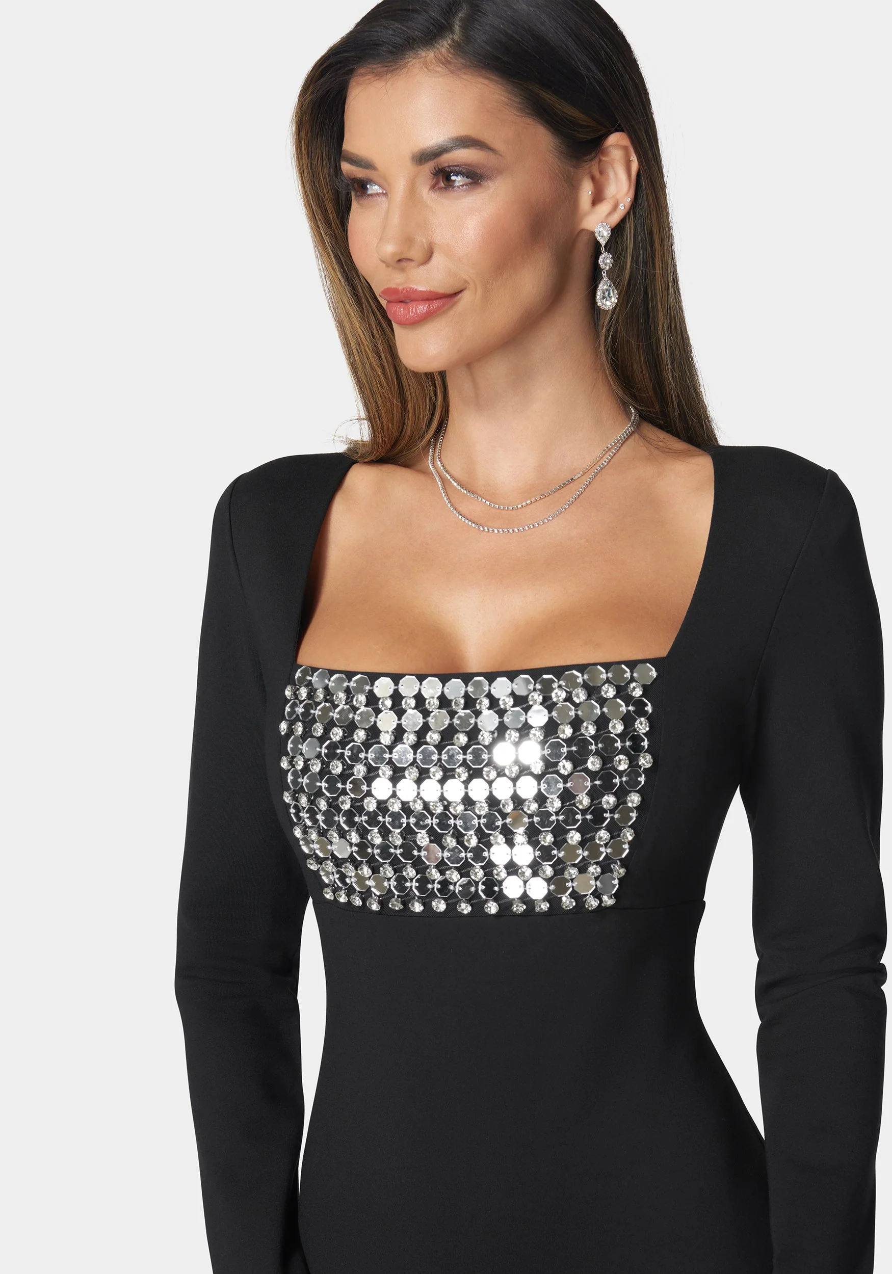 Beaded Bodice Mini Dress - Image 4