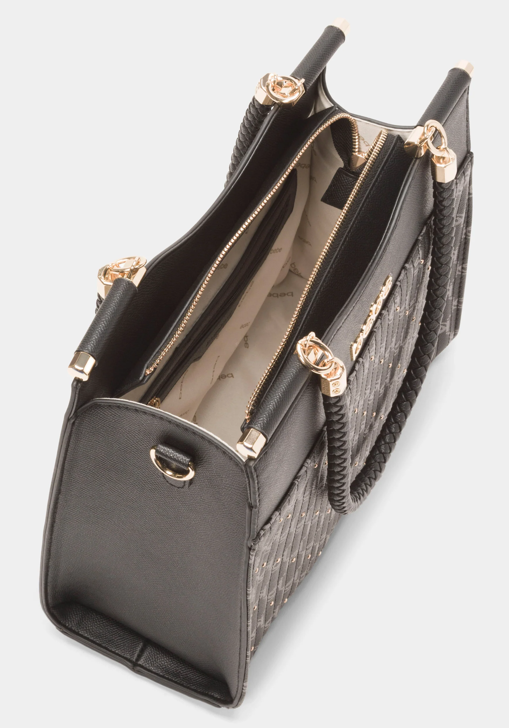 Bebe Cinzia Printed Monogram Satchel - Image 4
