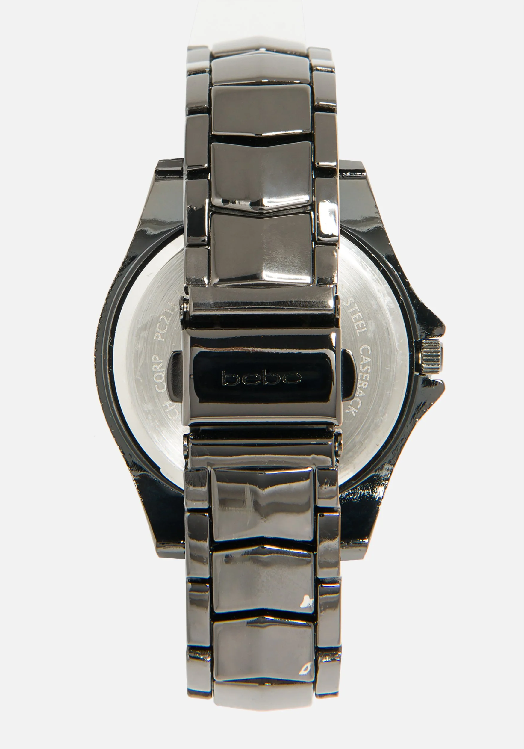 Bebe Crystal Accent Link Watch - Image 3