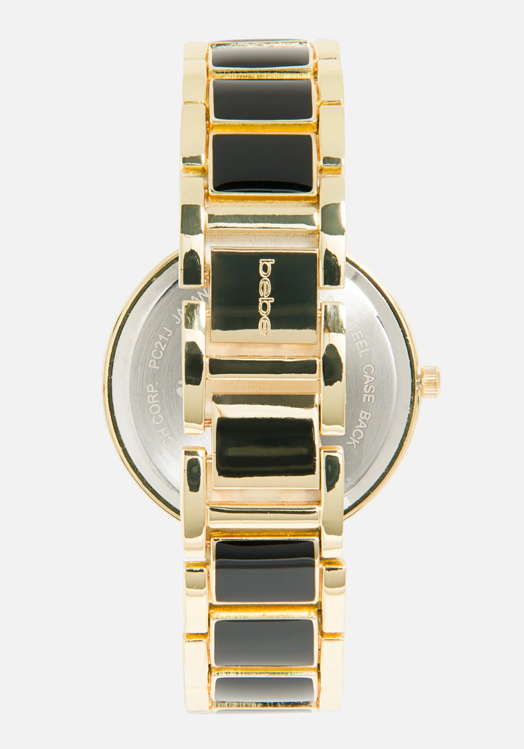 Bebe Embossed Enamel Link Watch - Image 3