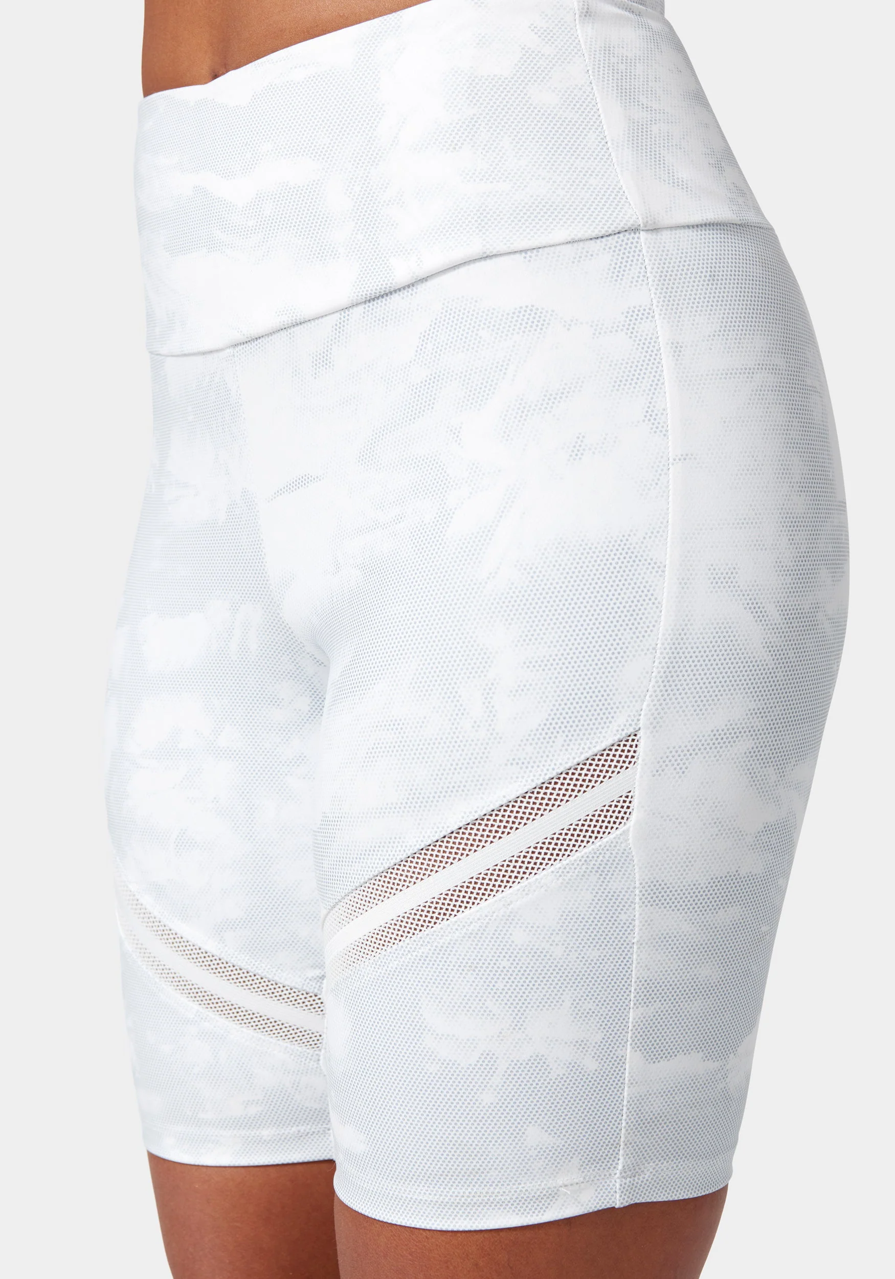 Bebe Logo Biker Short With Mesh Detail - Image 4