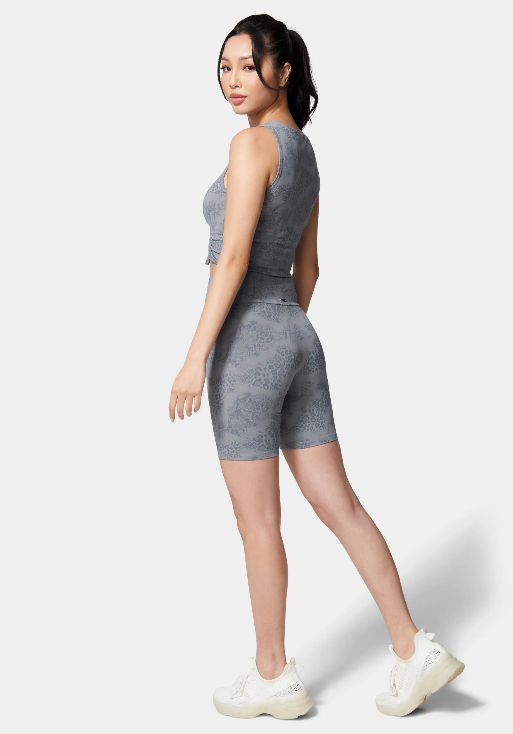 Bebe Logo Foiled Print Knit Biker Short - Image 3