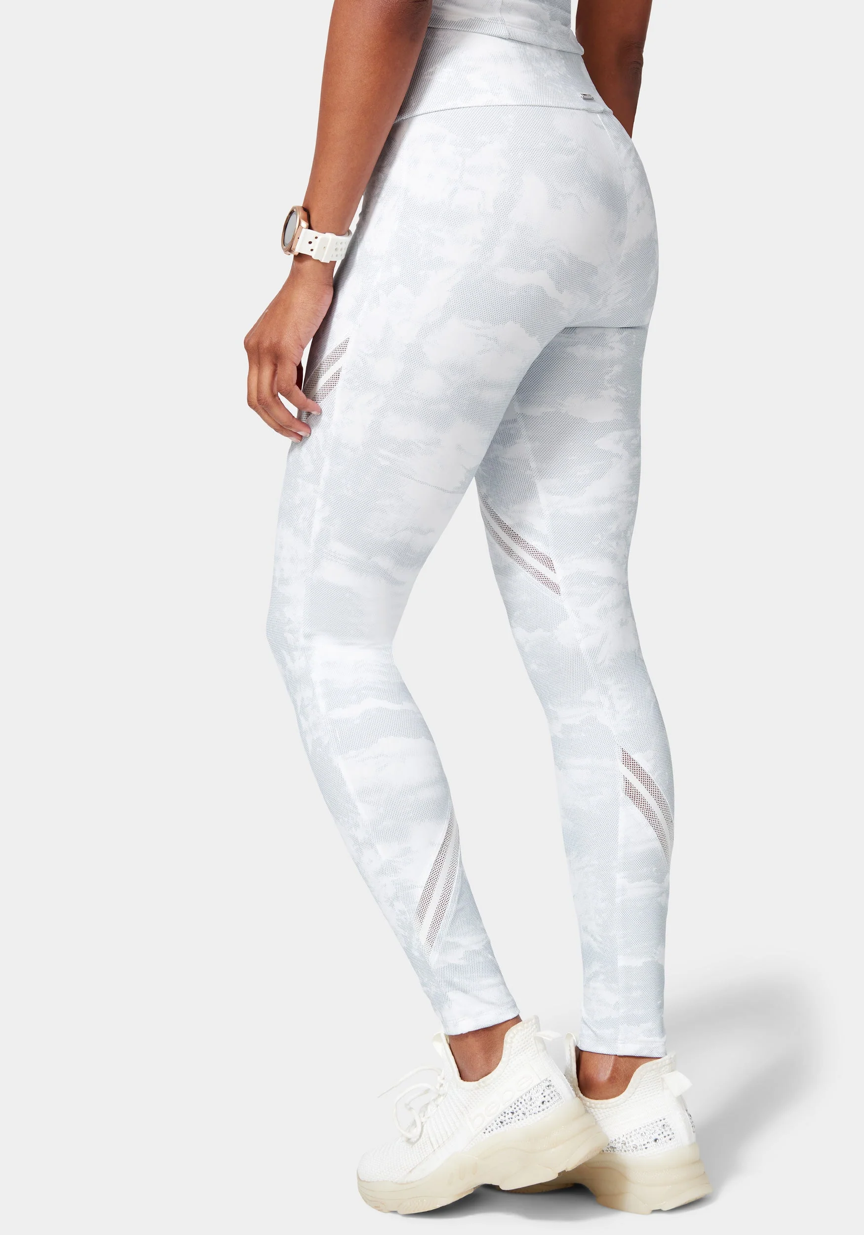 Bebe Logo Legging With Mesh Detail - Image 3