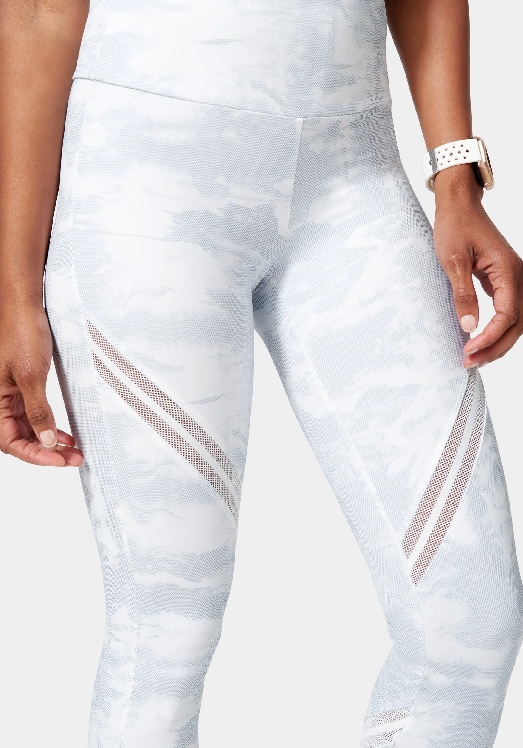 Bebe Logo Legging With Mesh Detail - Image 4