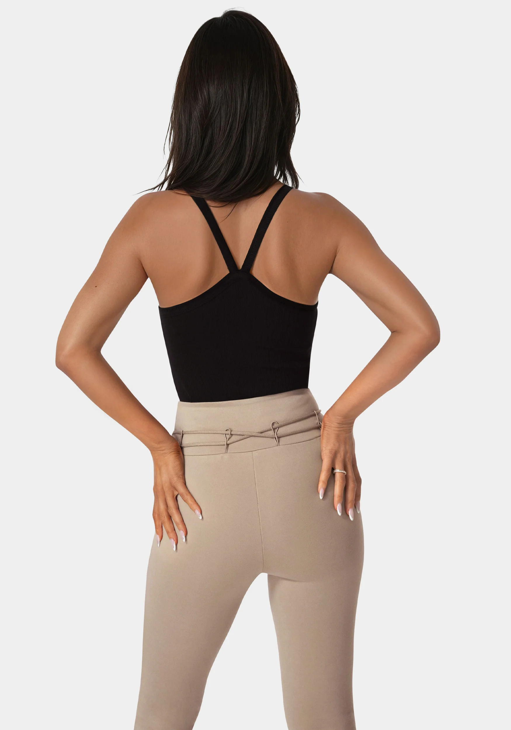Bebe Logo Racer Back Rib Tank - Image 2