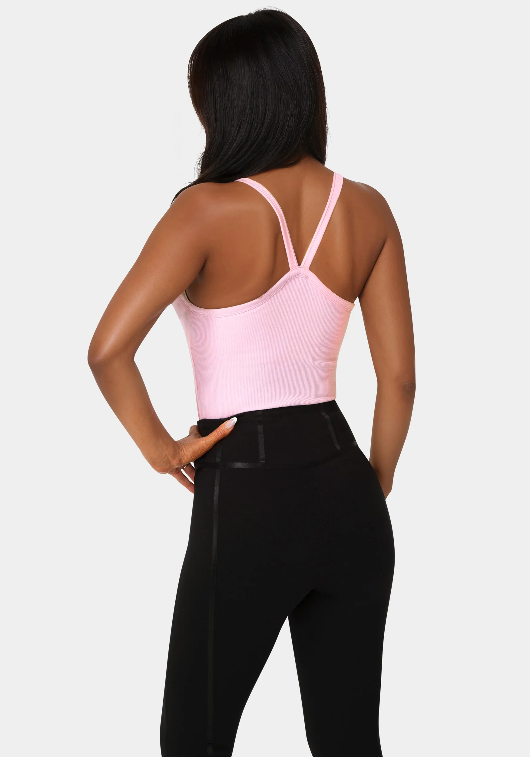 Bebe Logo Racer Back Rib Tank - Image 2