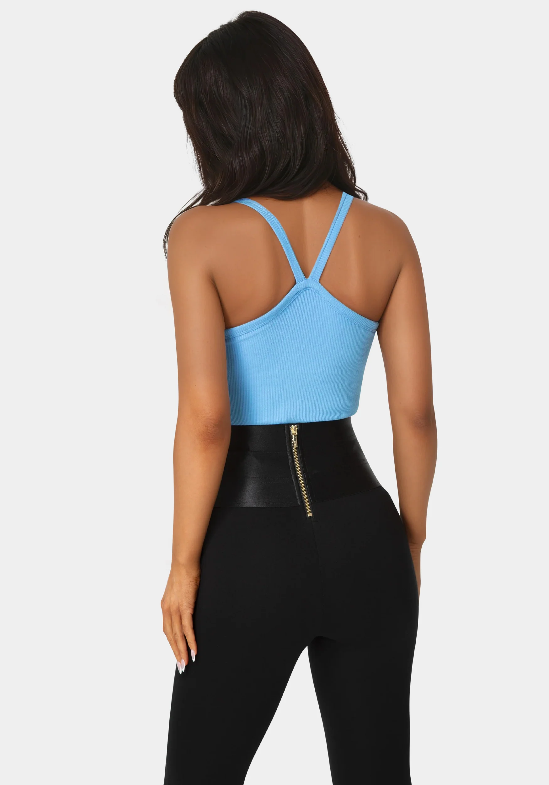 Bebe Logo Racer Back Rib Tank - Image 2