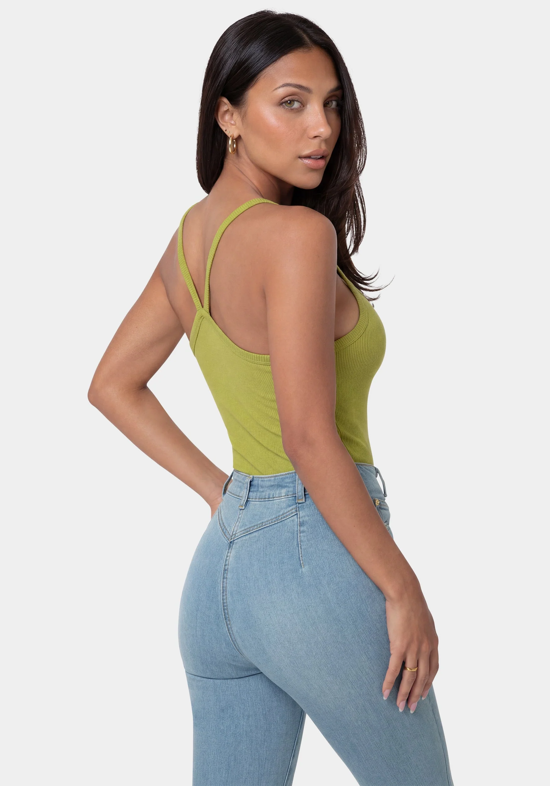 Bebe Logo Racer Back Rib Tank - Image 4