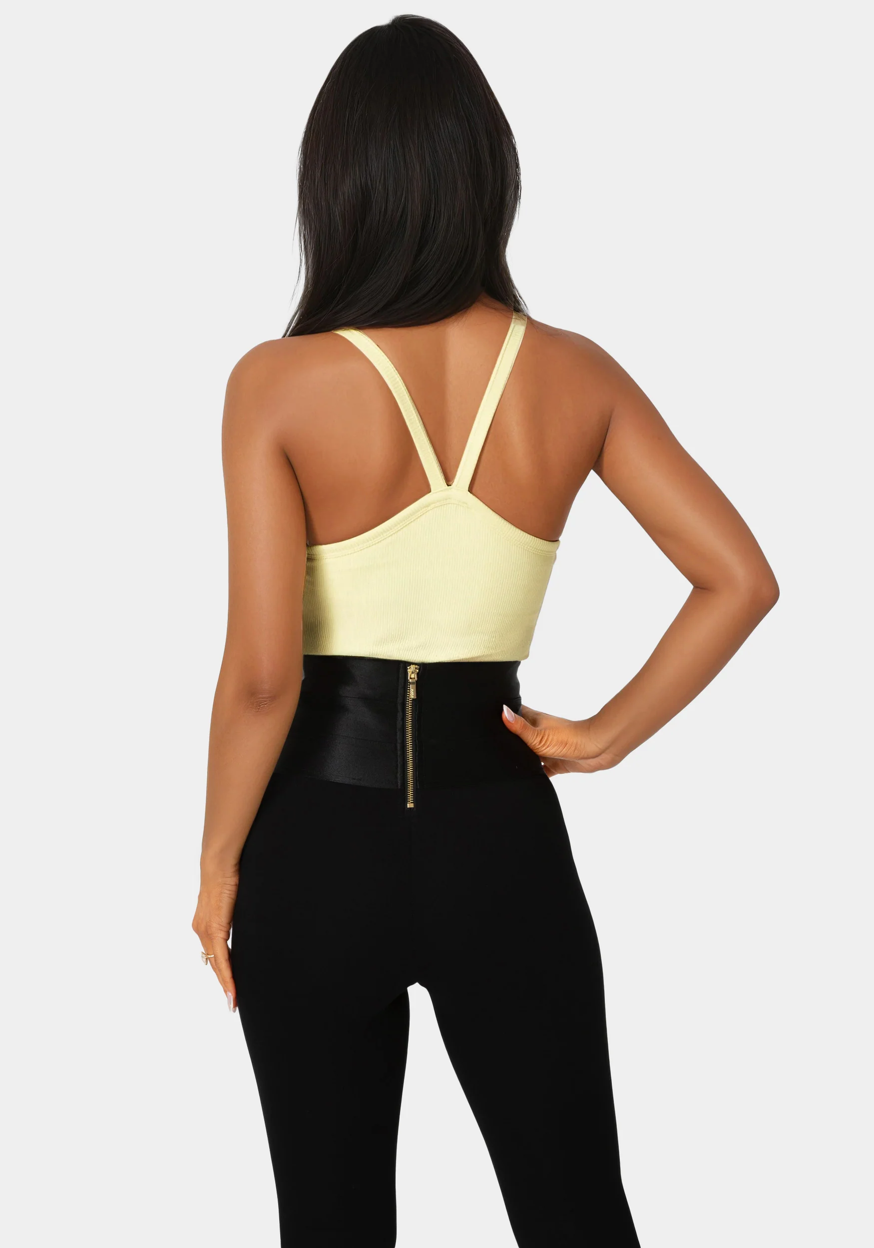Bebe Logo Racer Back Rib Tank - Image 3