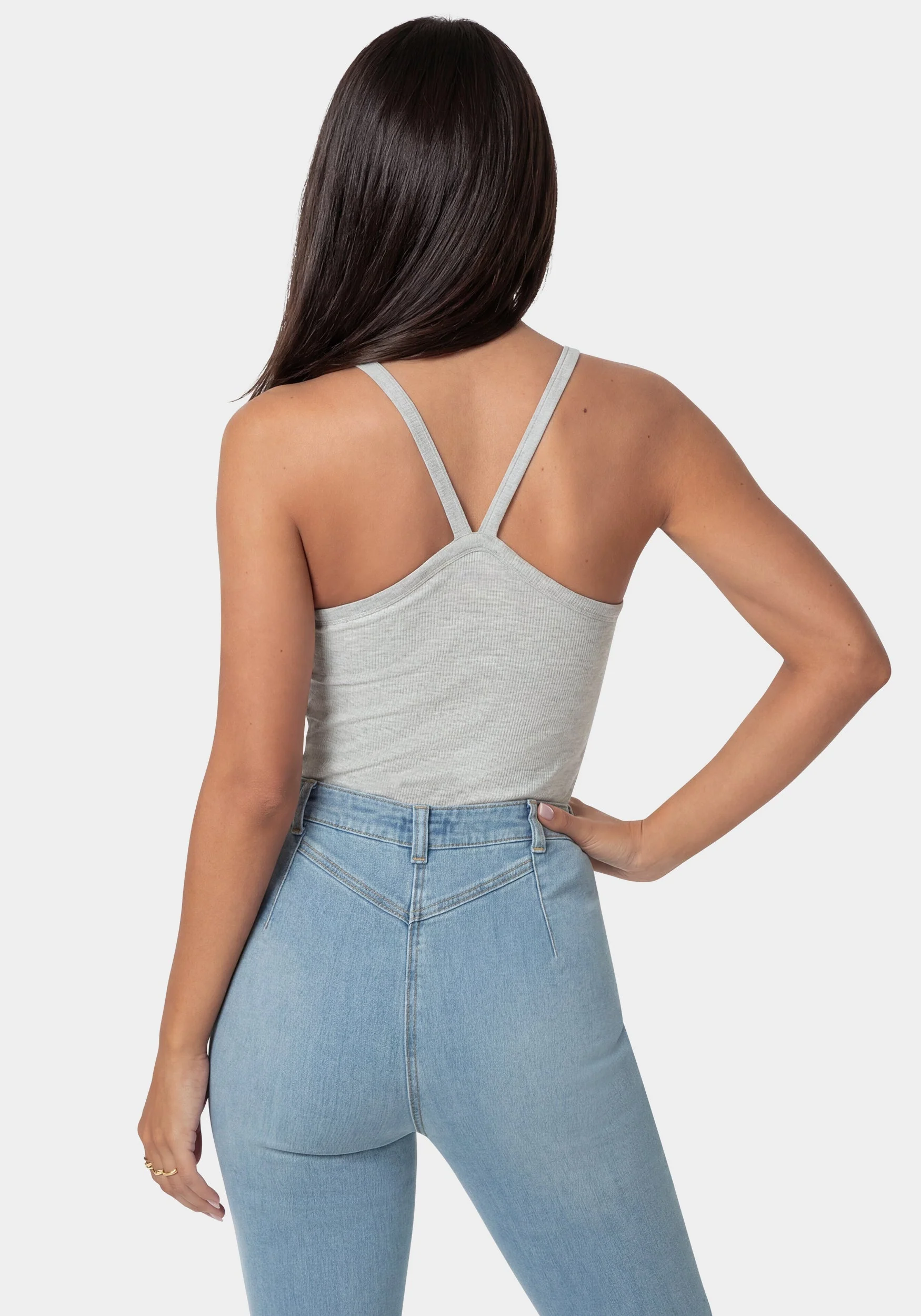 Bebe Logo Racer Back Rib Tank - Image 4