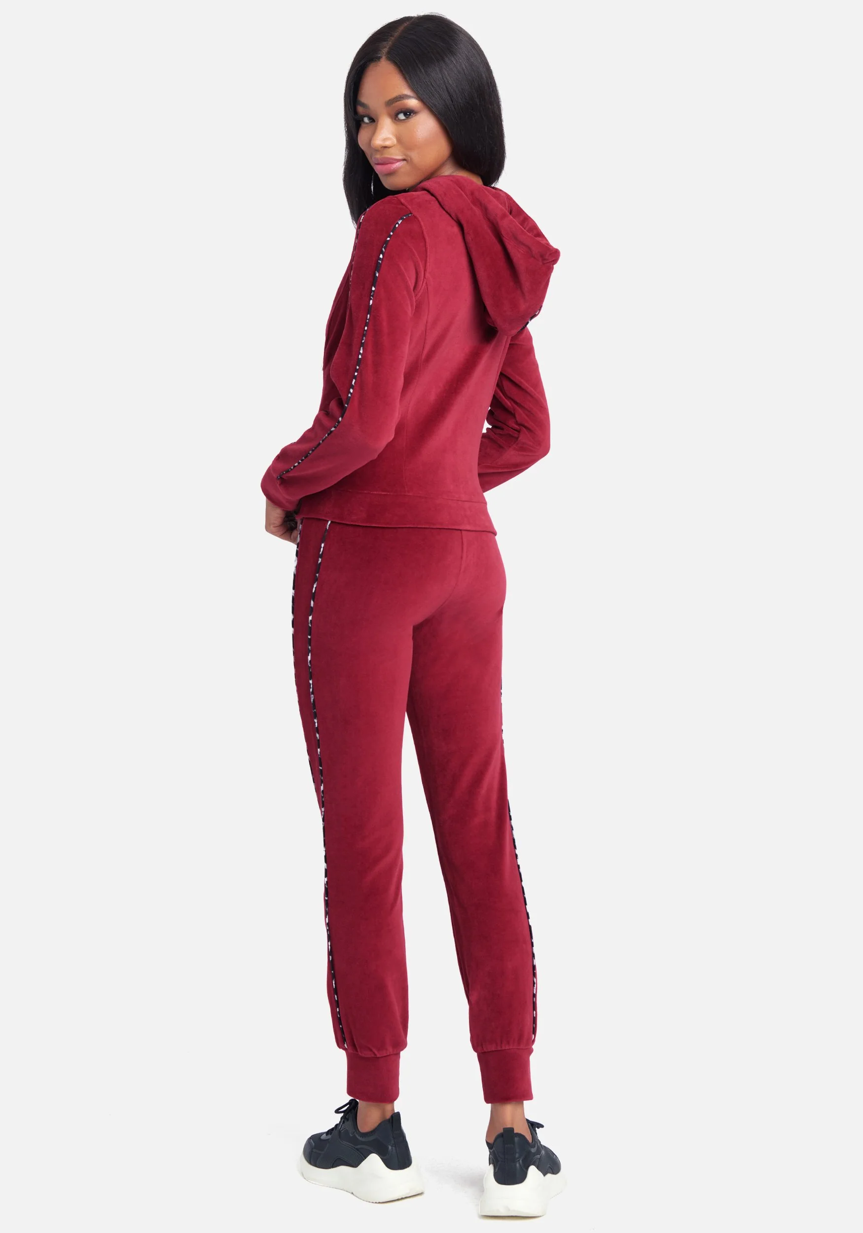 Bebe Logo Velour Jogger Pant - Image 3