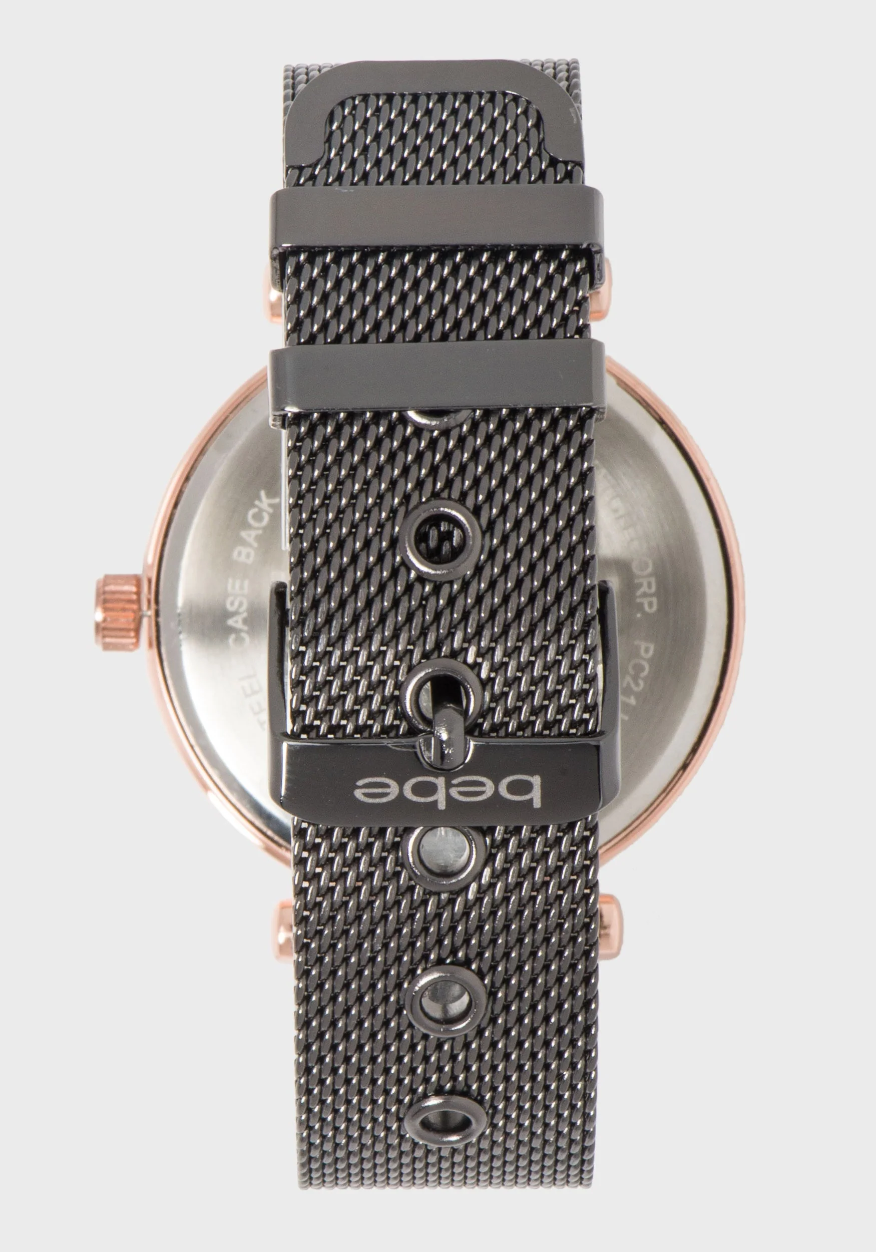 Black & Rose Gold Crystal Logo Watch Set - Image 5