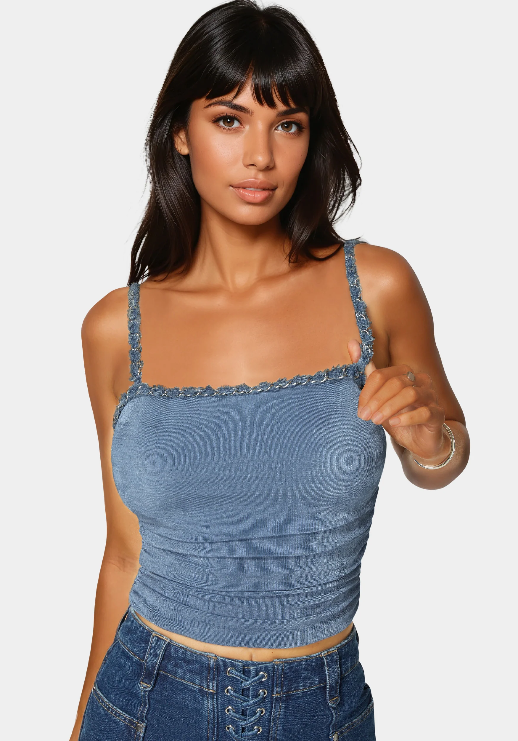 Braided Strap Knit Top - Image 3