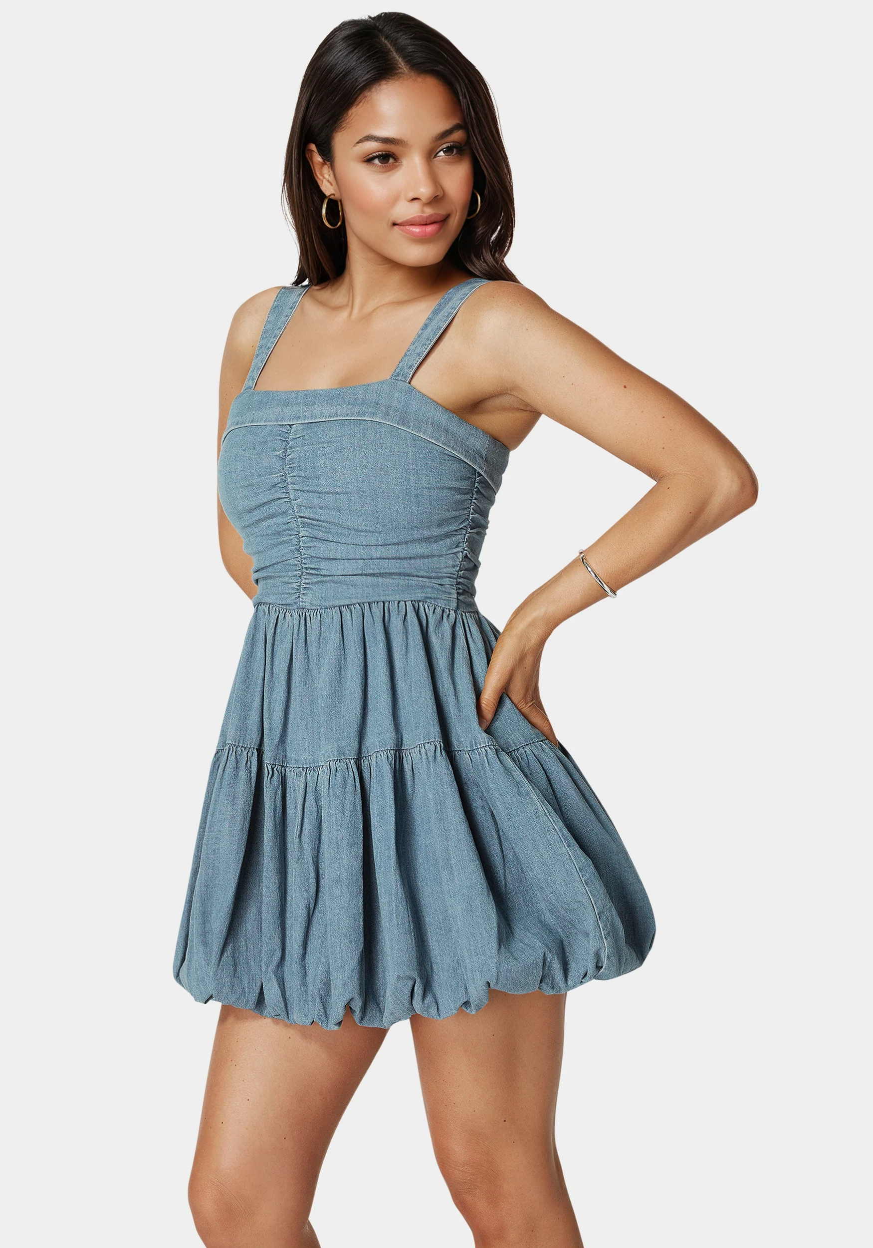 Bubble Denim Dress - Image 3