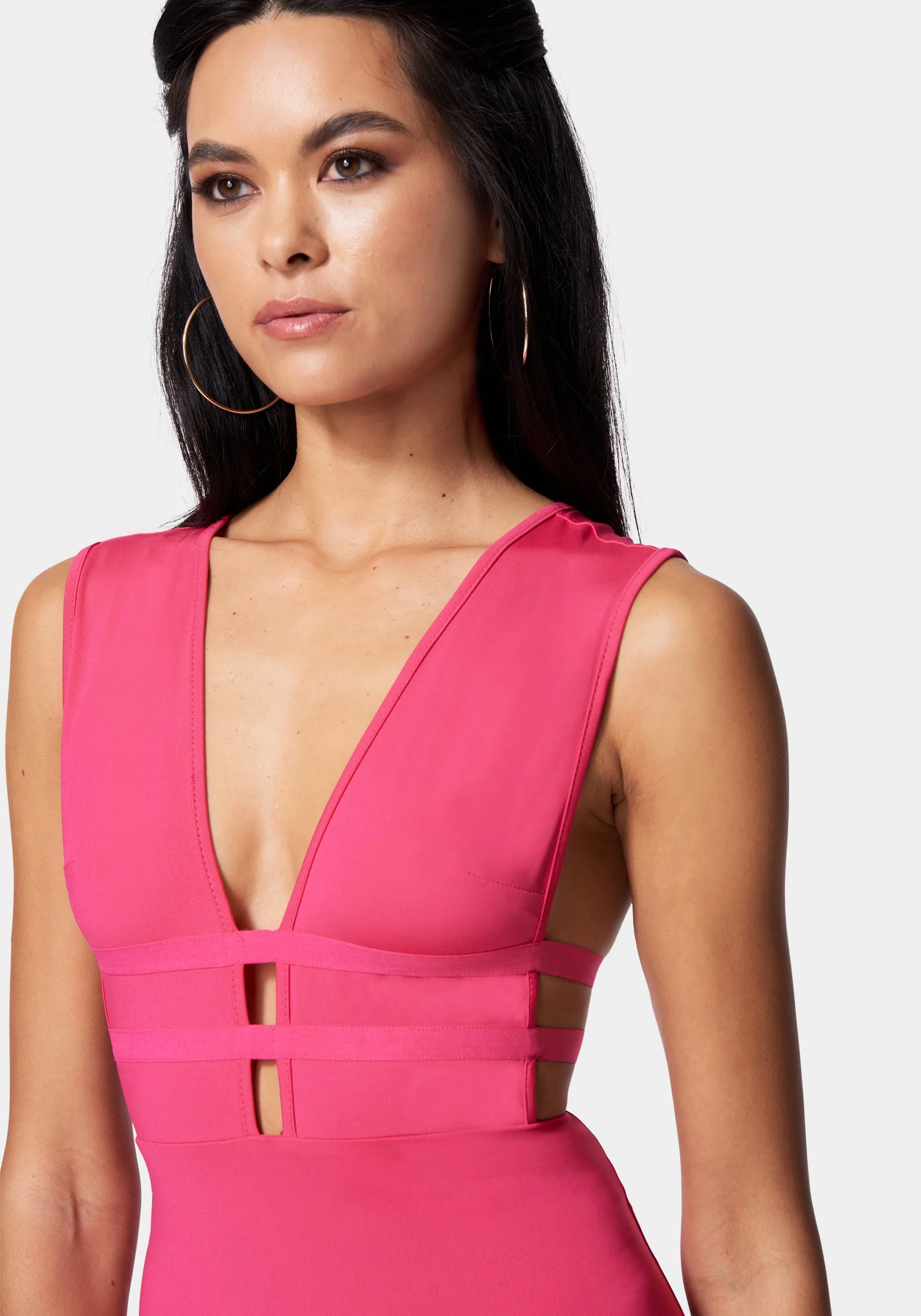 Caged Slinky Knit Dress - Image 4