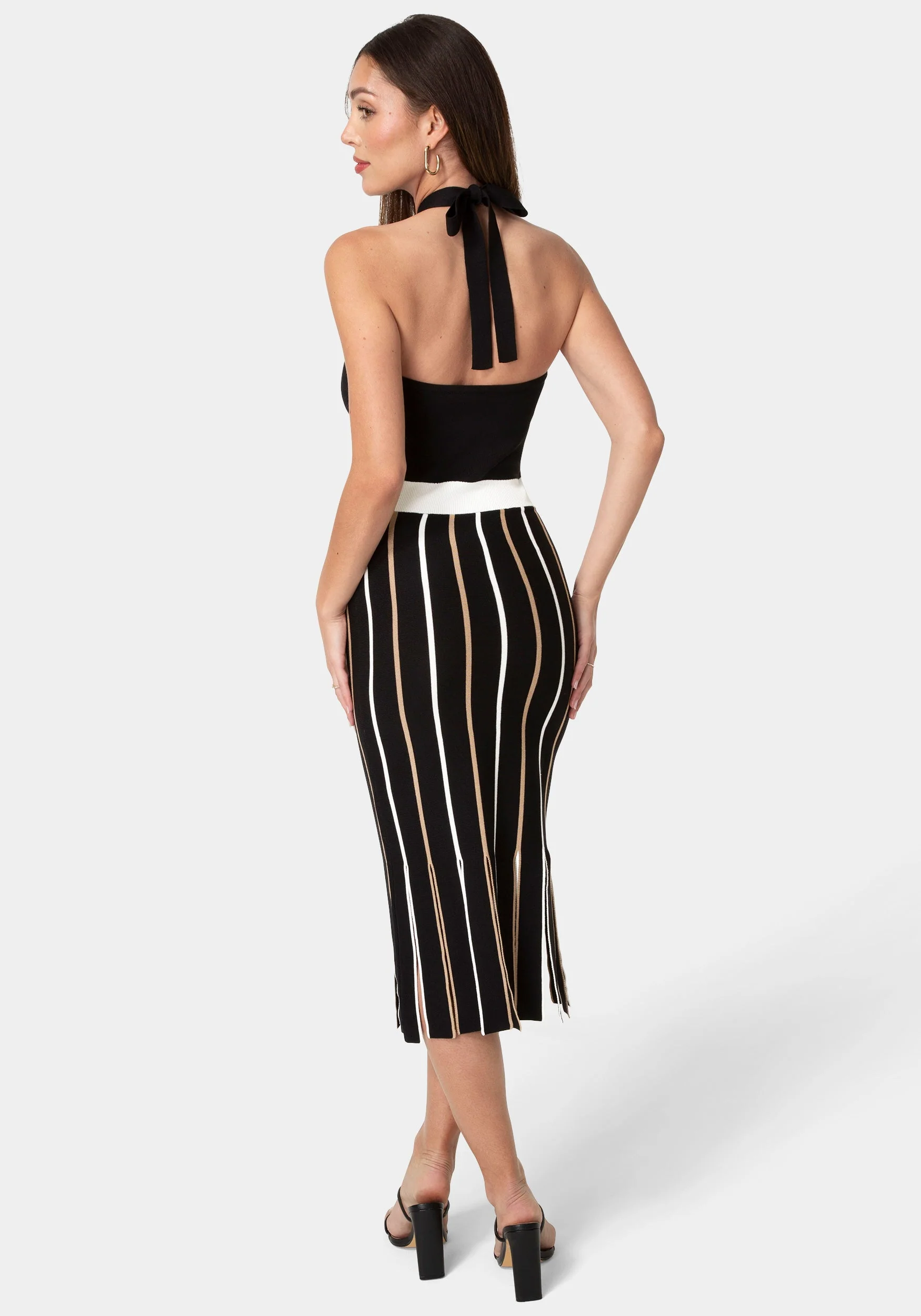 Carwash Fringe Knit Halter Dress - Image 3