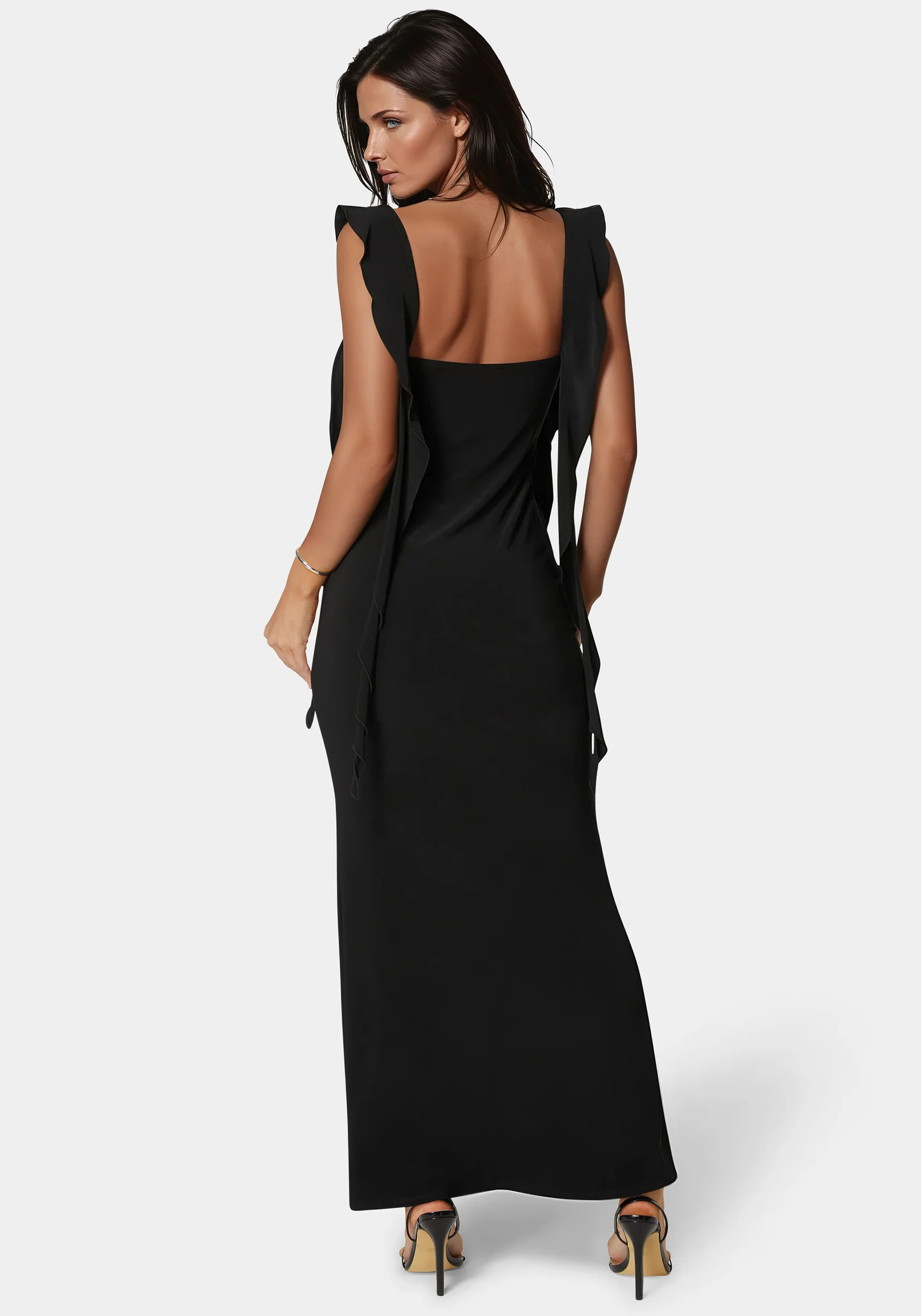Cascade Ruffle Knit Slip Maxi Dress - Image 3