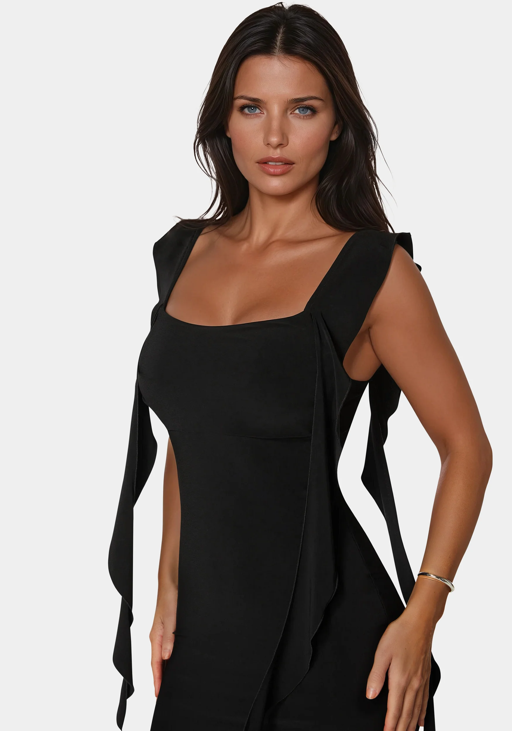 Cascade Ruffle Knit Slip Maxi Dress - Image 4