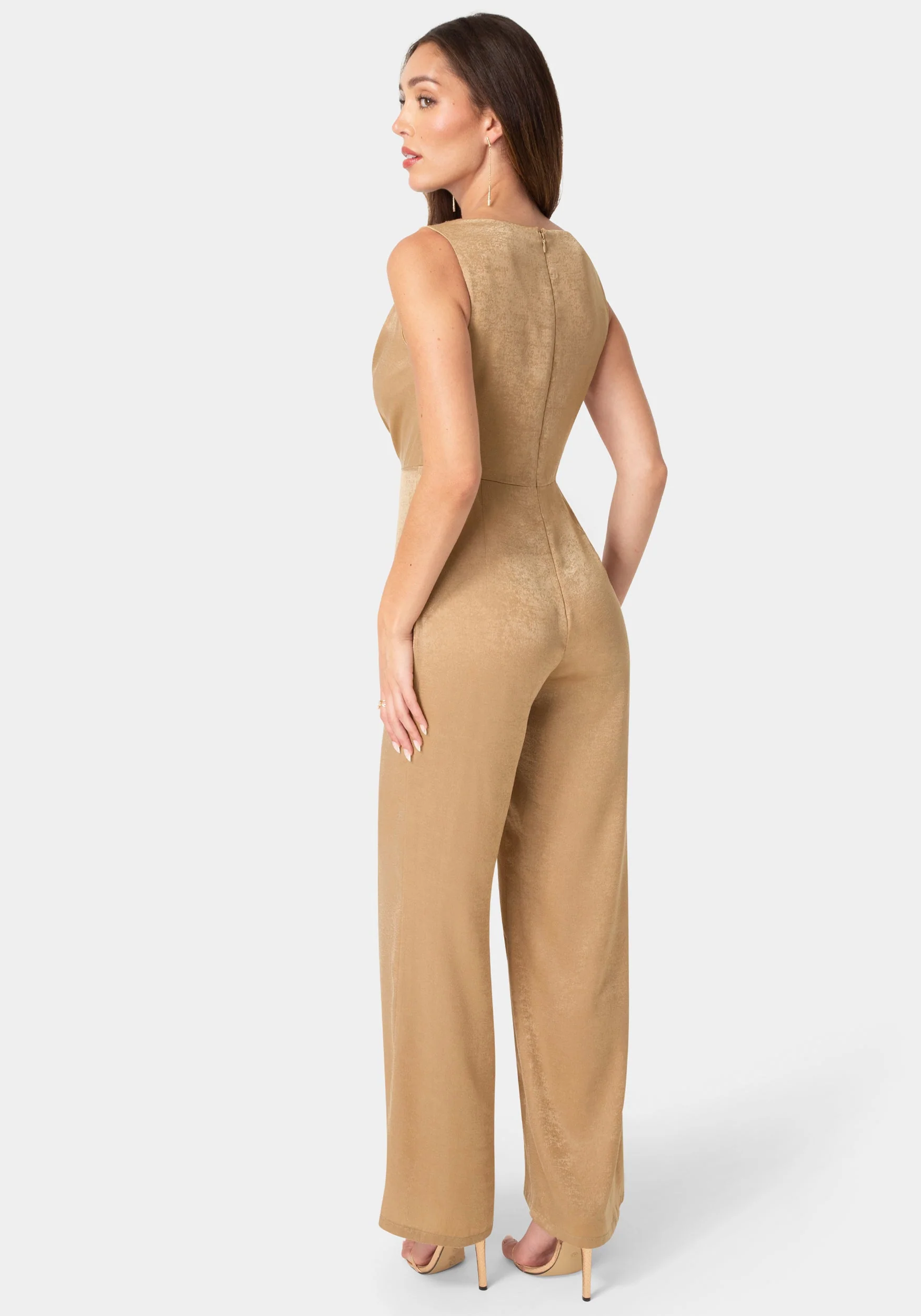 Ceycrepe Satin Cowl Jumpsuit - Image 3