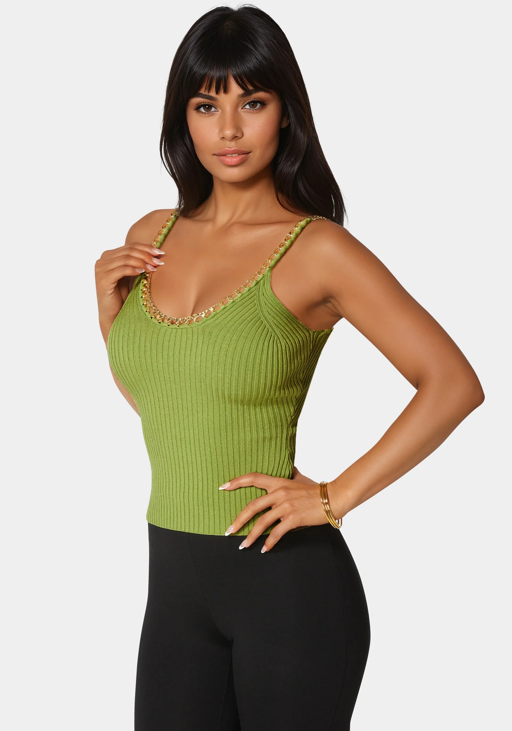 Braided Chain Textured Knit Top - Image 2