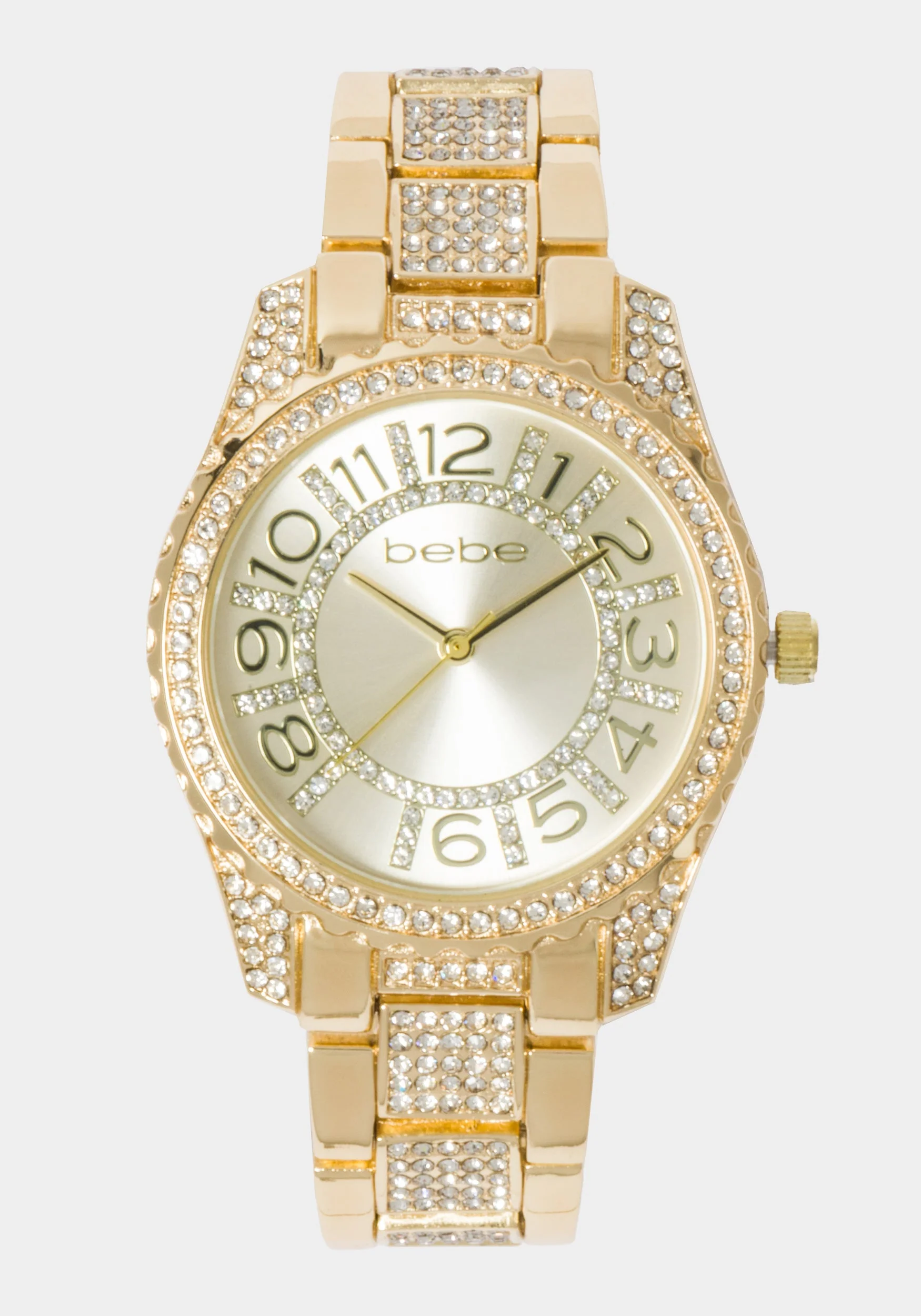 Champagne Dial Crystal Bezel Watch - Image 2