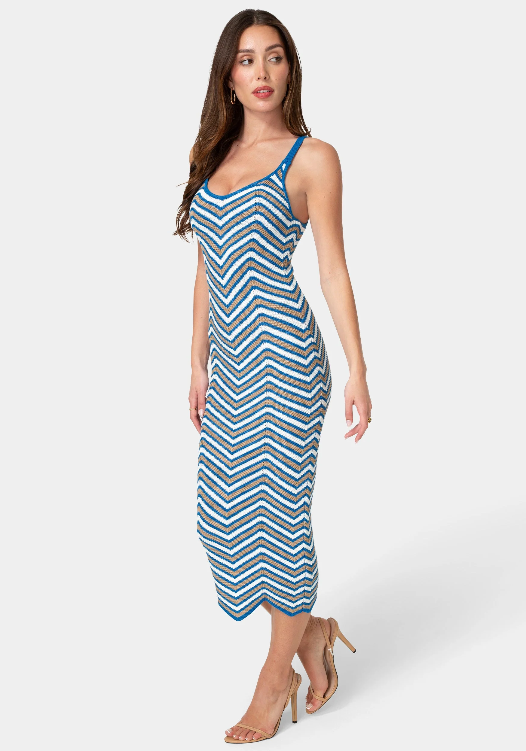 Chevron Crochet Midi Dress - Image 2