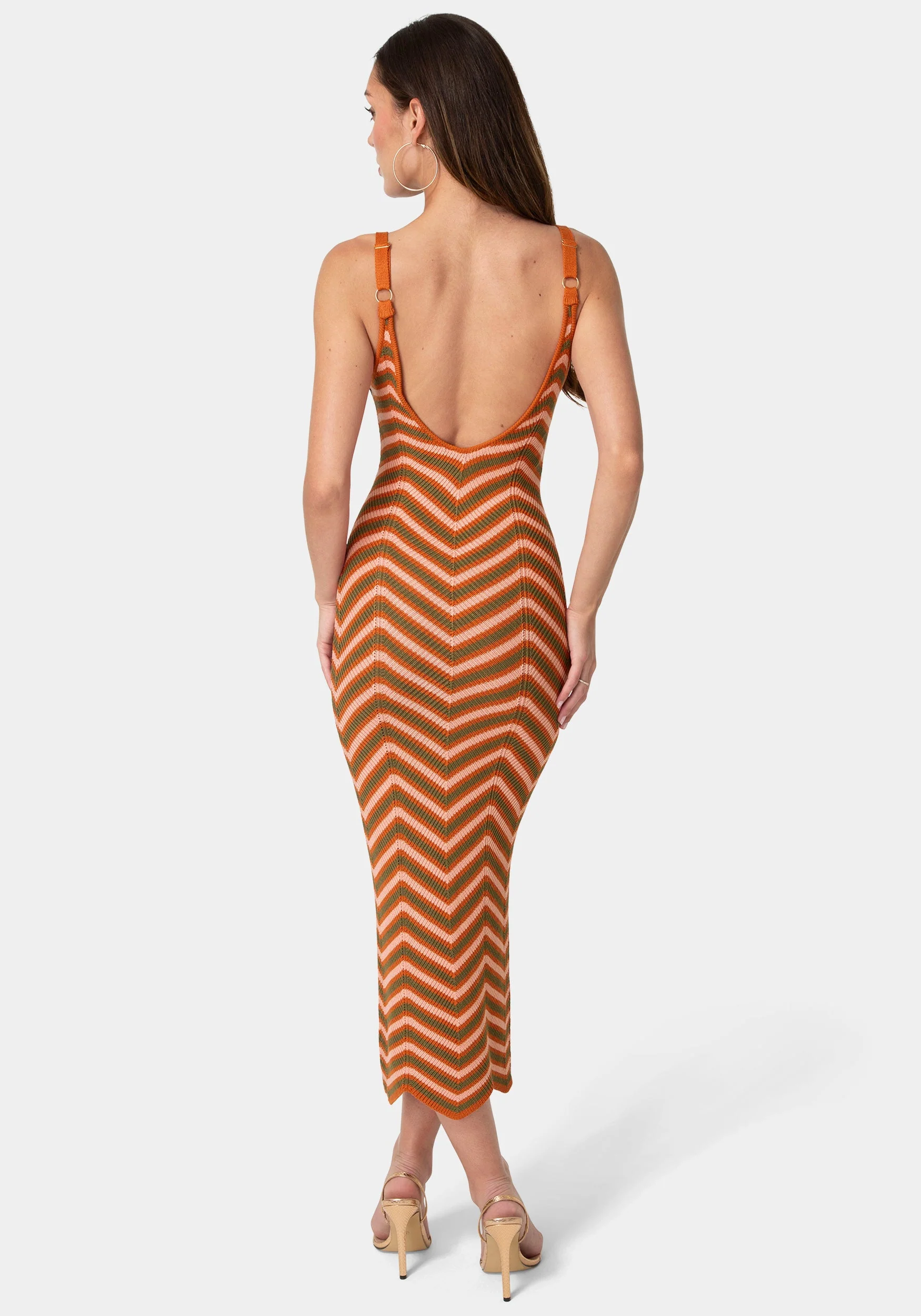 Chevron Crochet Midi Dress - Image 3