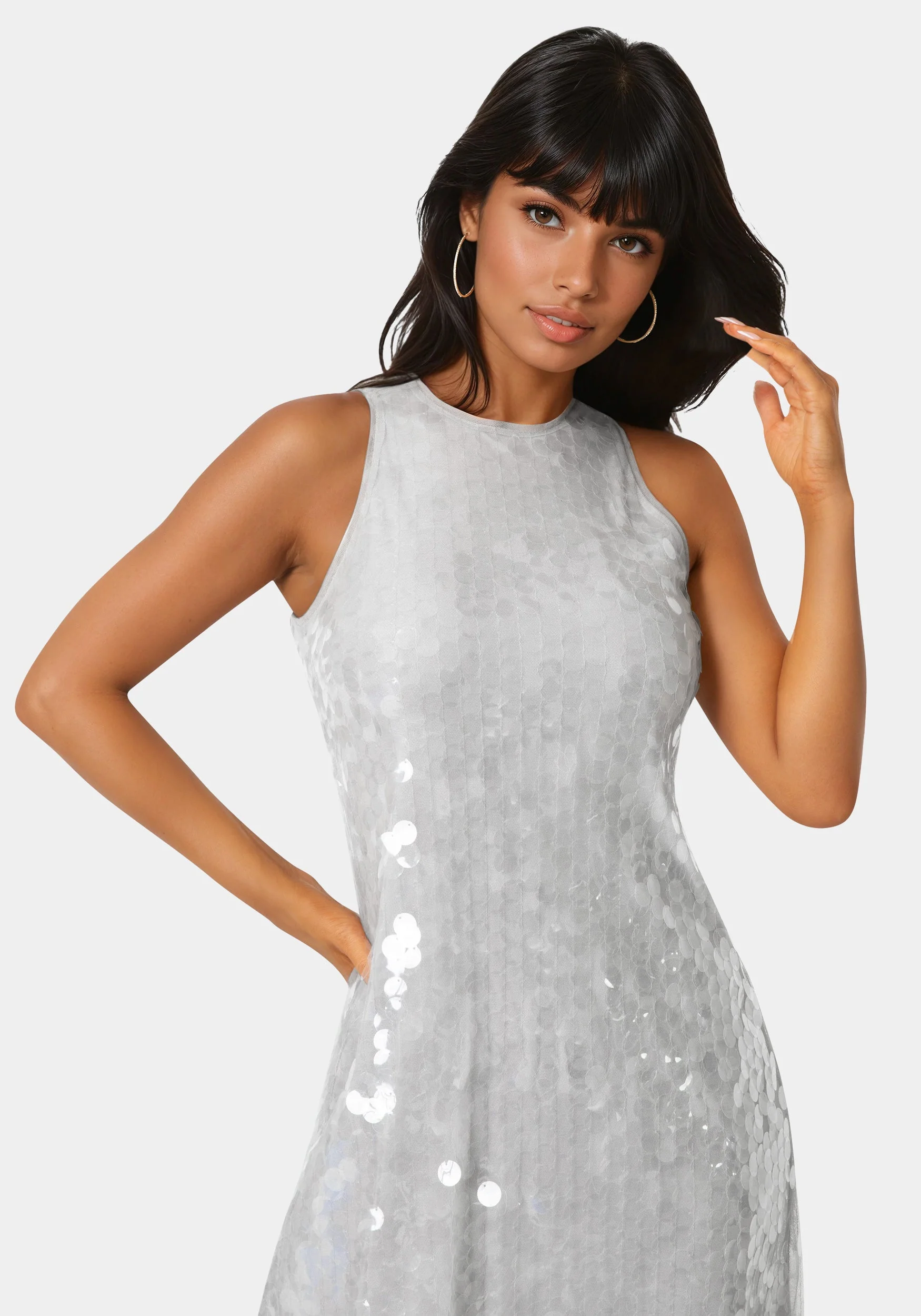 Clear Sequin Dress - Image 4