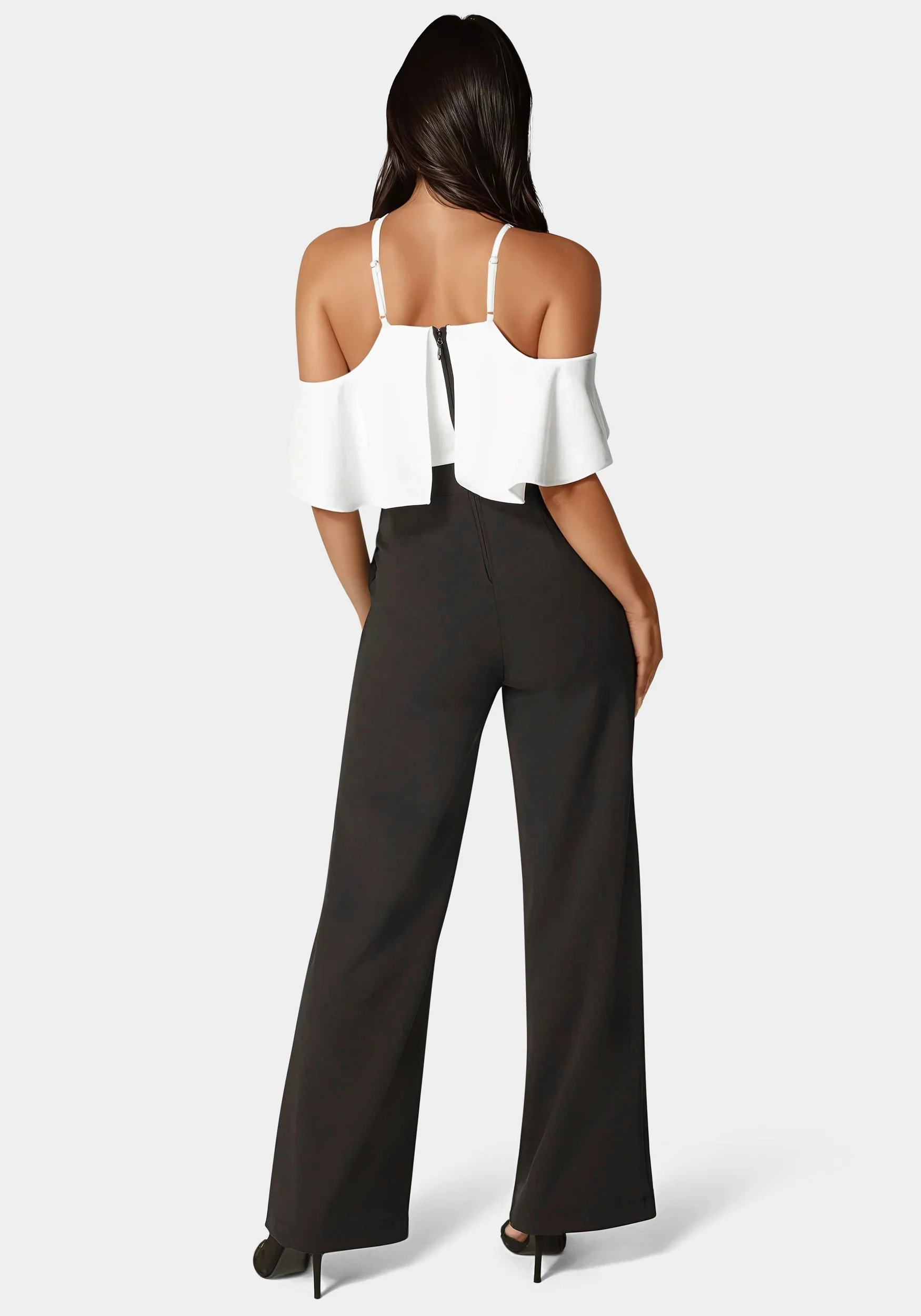 Cold Shoulder Palazzo Leg Jumpsuit - Image 3