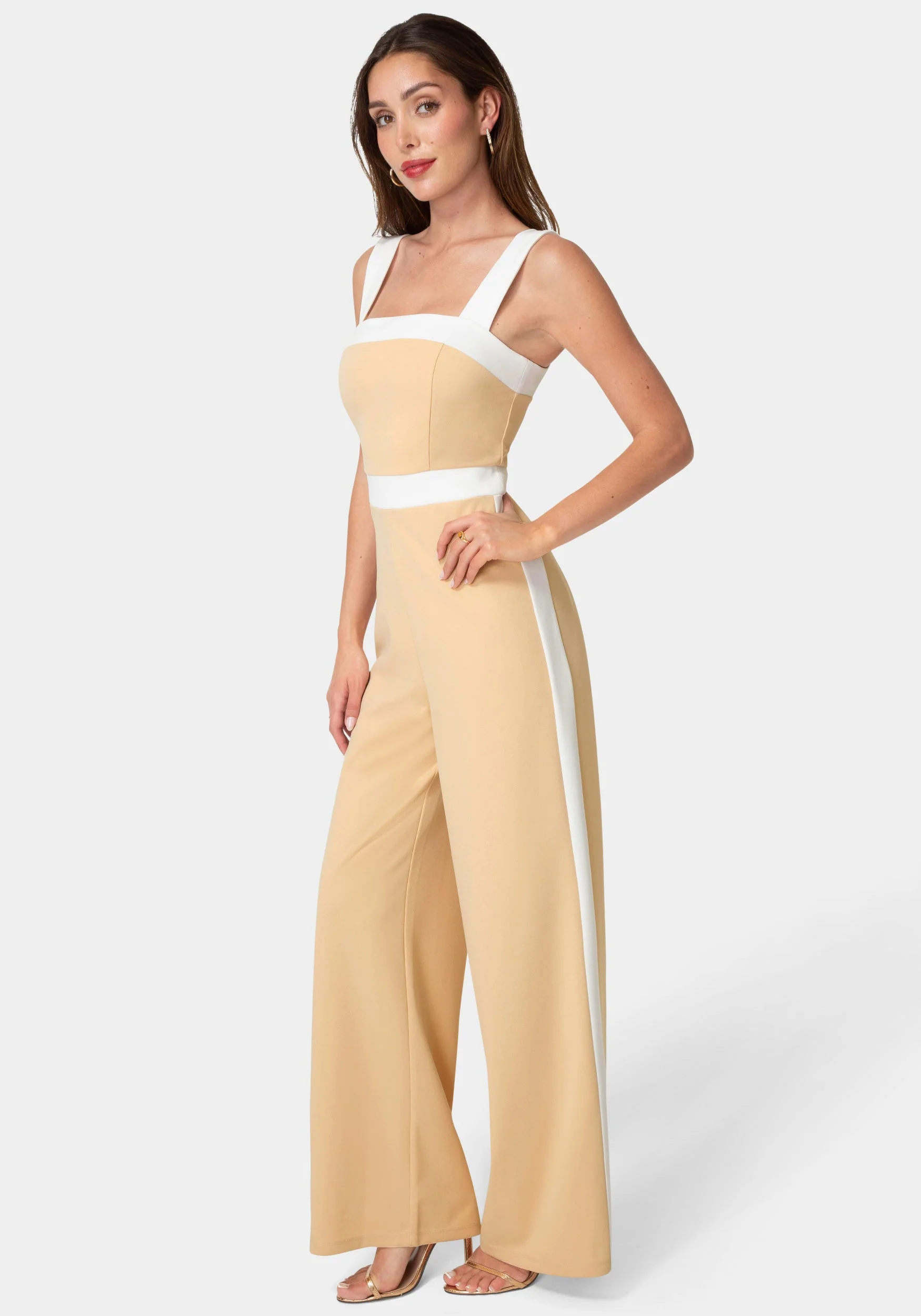 Colorblock Square Neck Jumpsuit - Image 2
