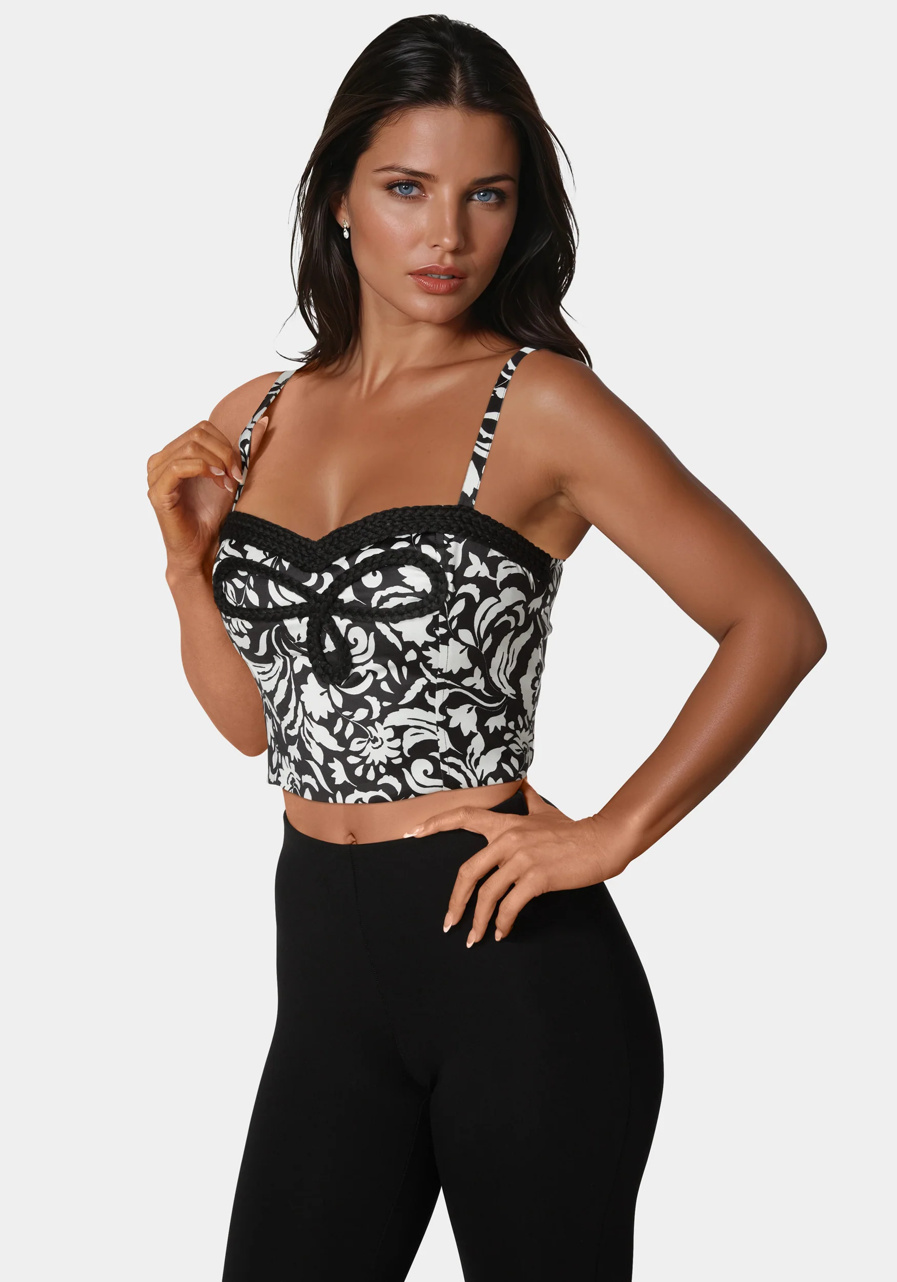 Contrast Braided Bustier Top - Image 2