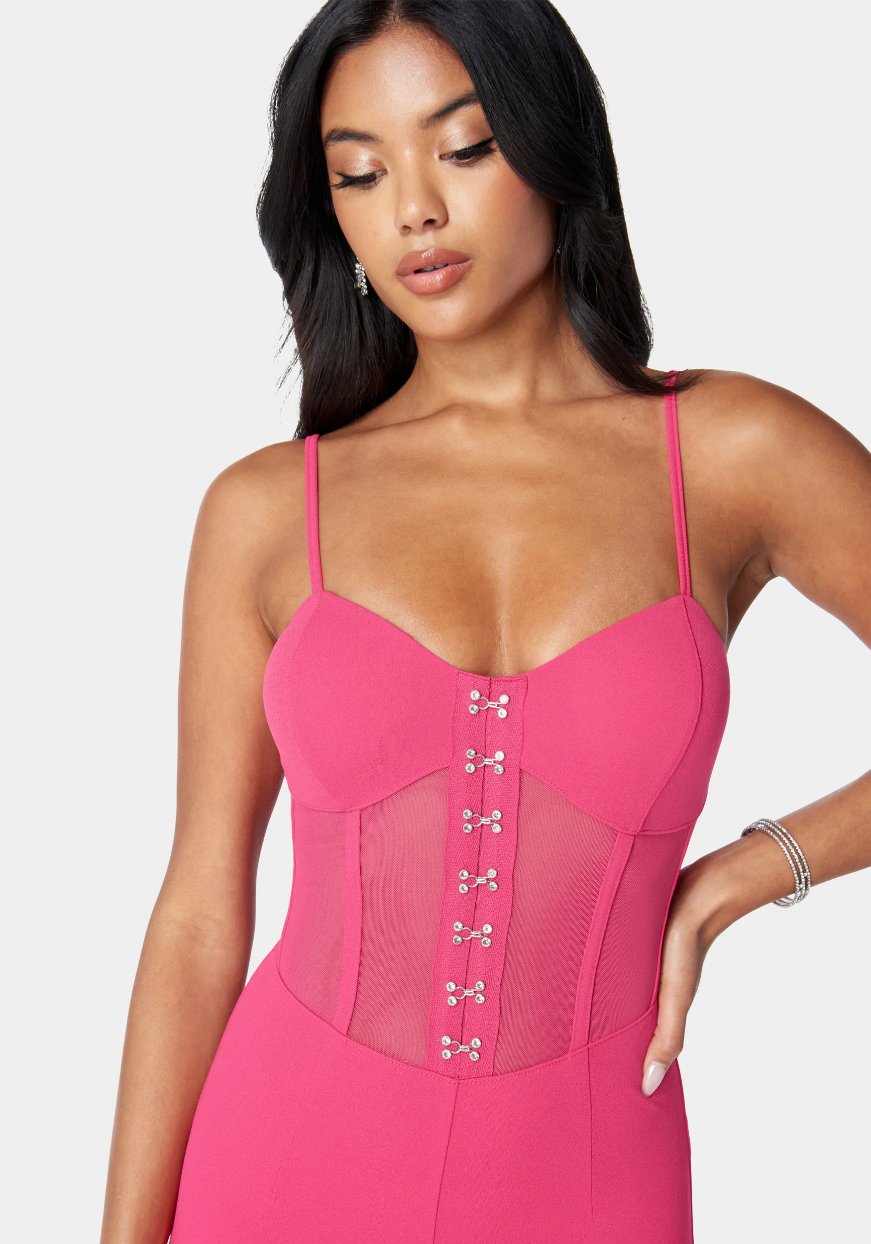 Corset Waist Slim Leg Jumpsuit - Image 4