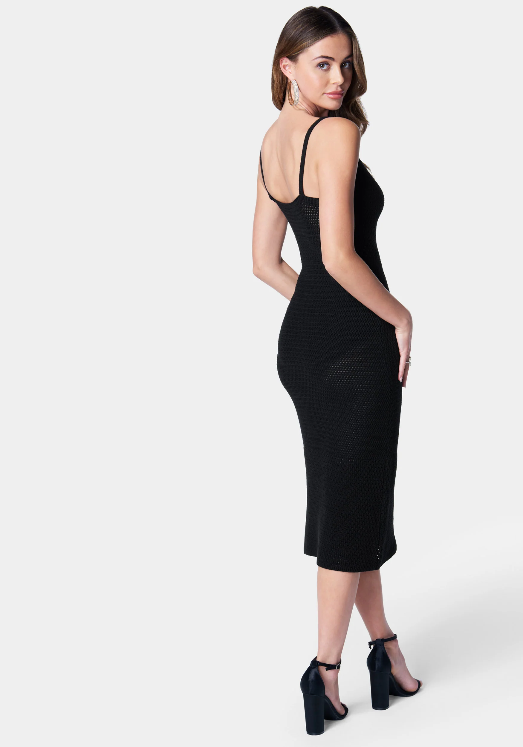 Crochet Midi Slit Dress - Image 3