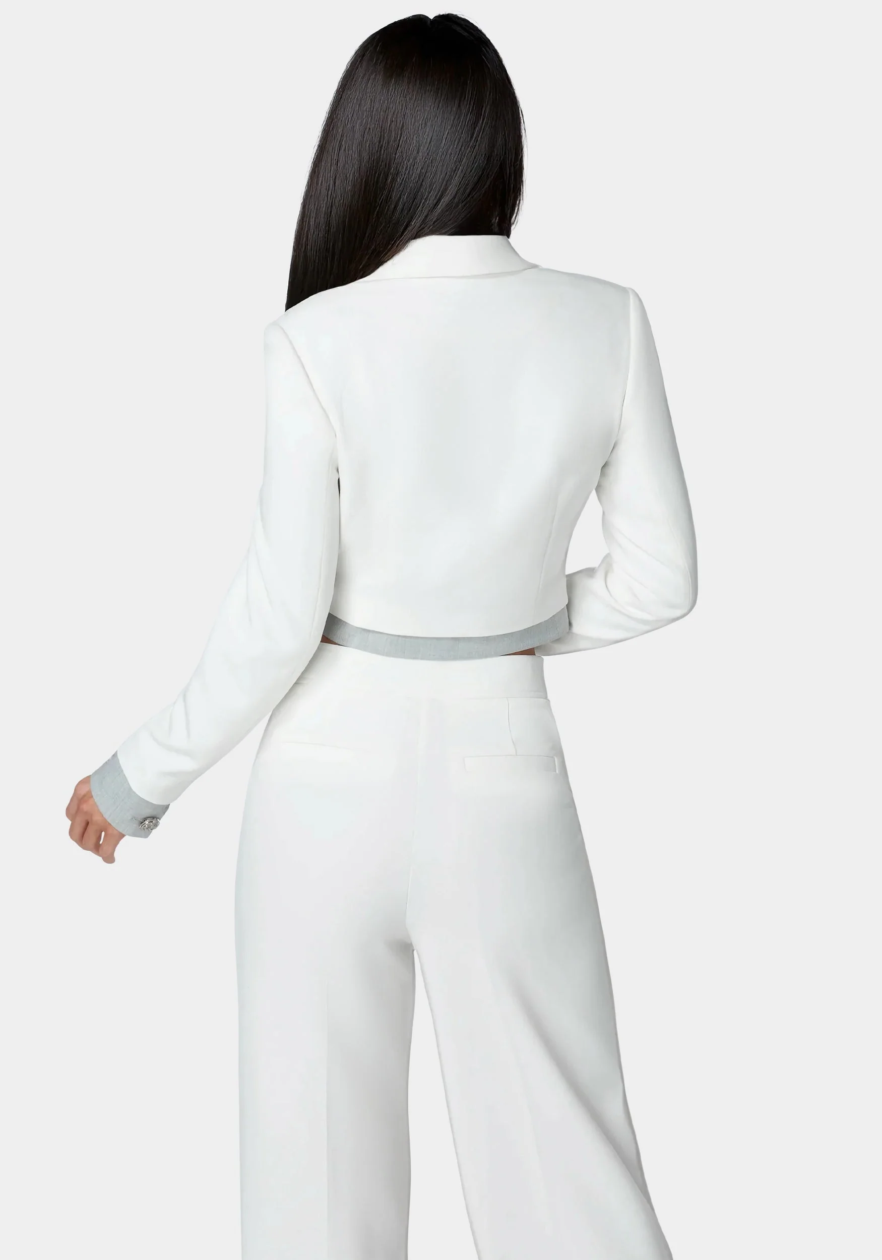 Cropped Eyelet Blazer - Image 3