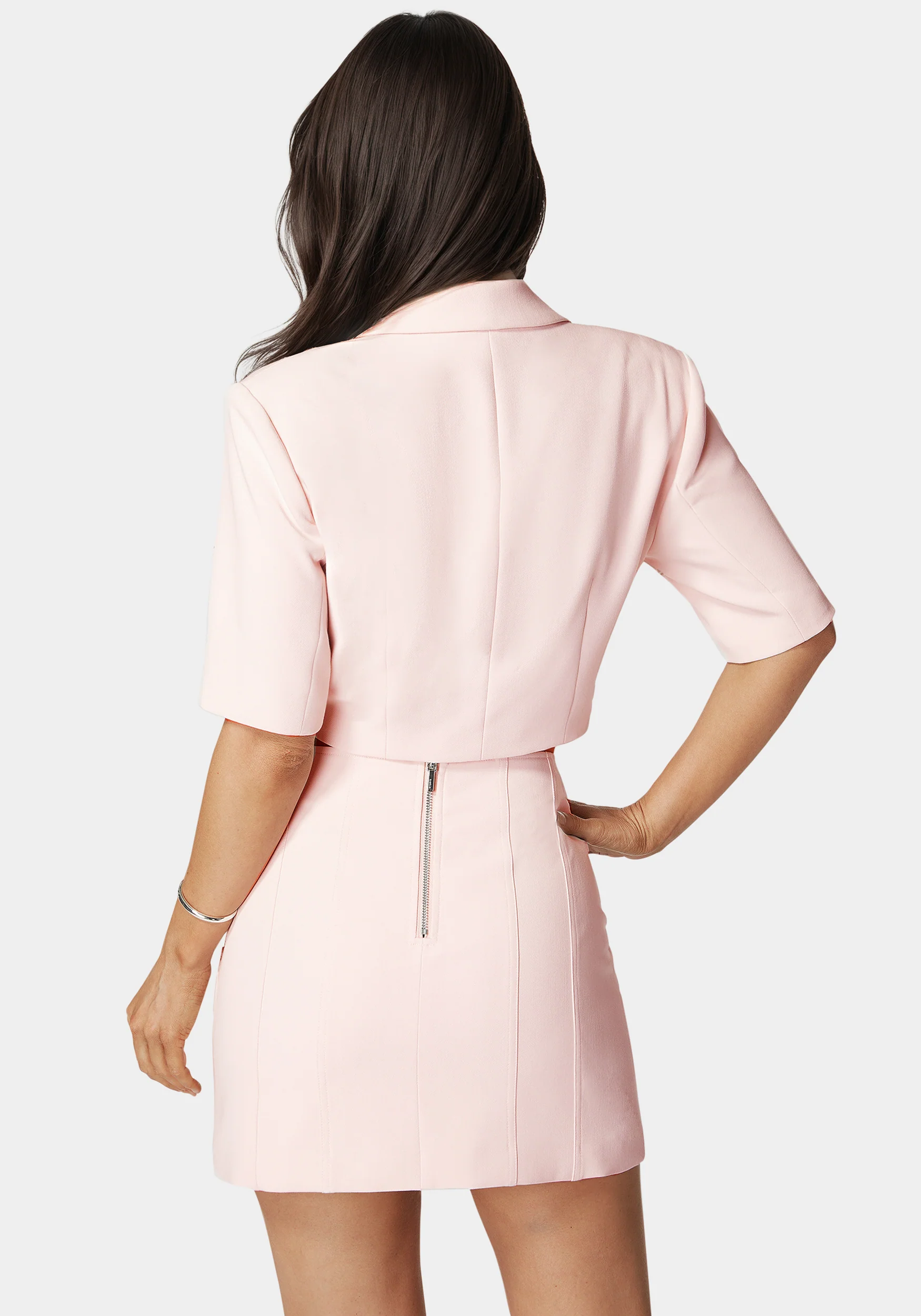 Cropped Short Sleeve Blazer - Image 3