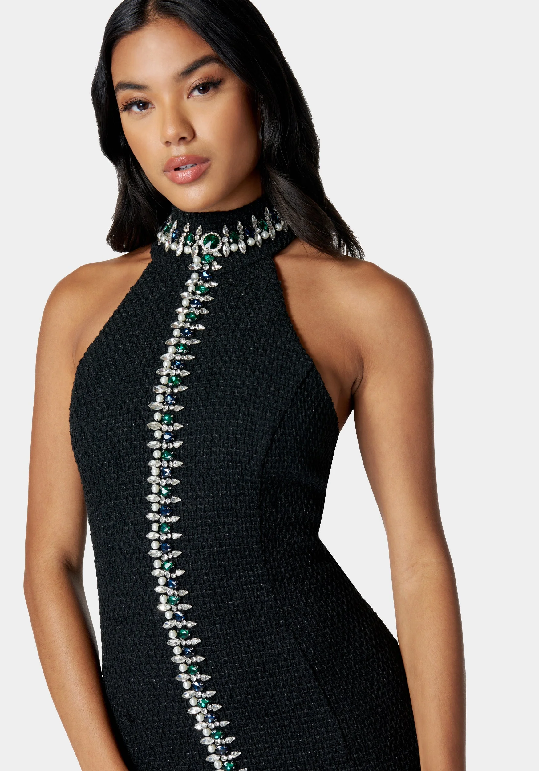 Crystal Knit Halter Neck Dress - Image 4