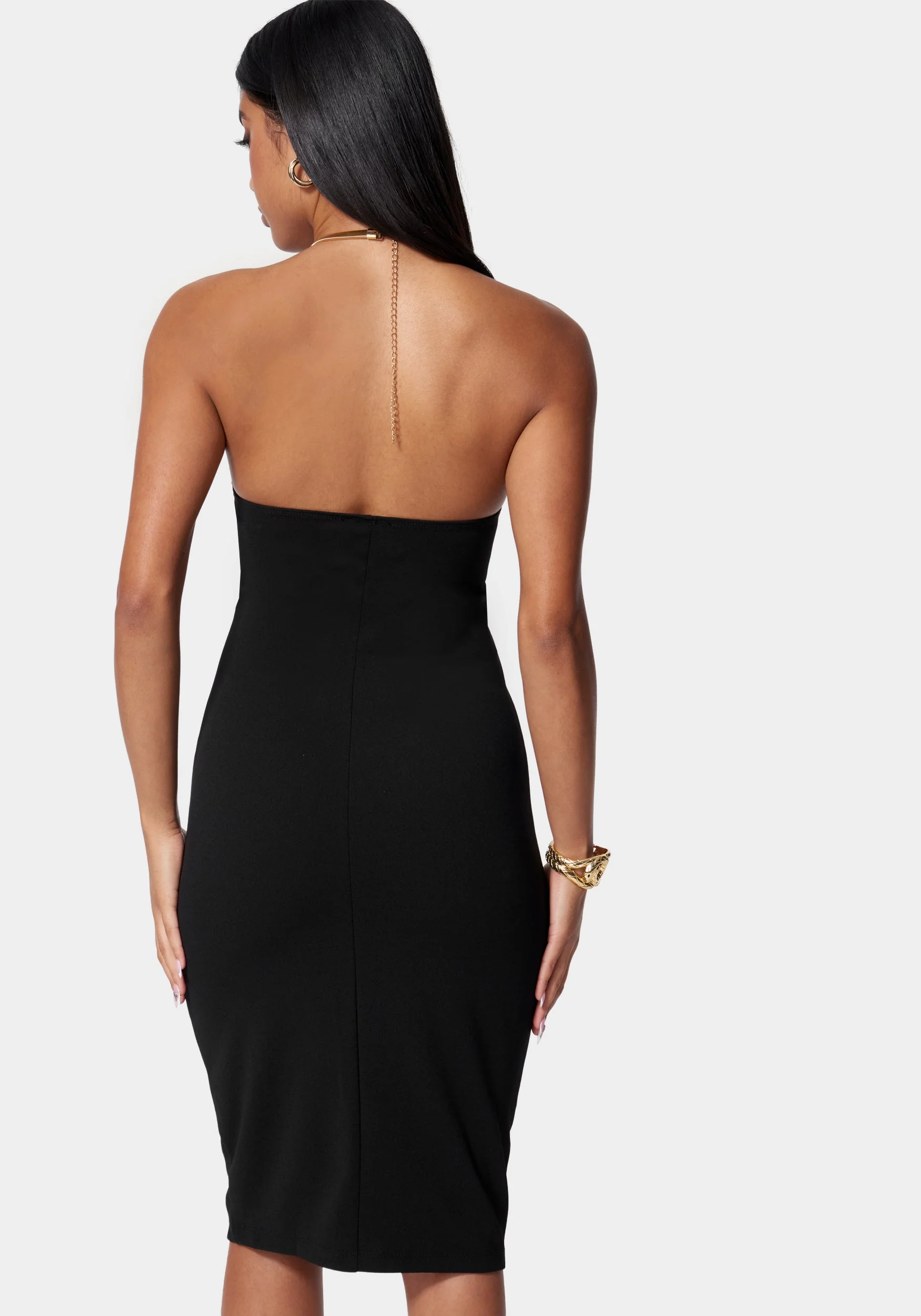 Cut Out Chain Strap Detail Dress - Image 3