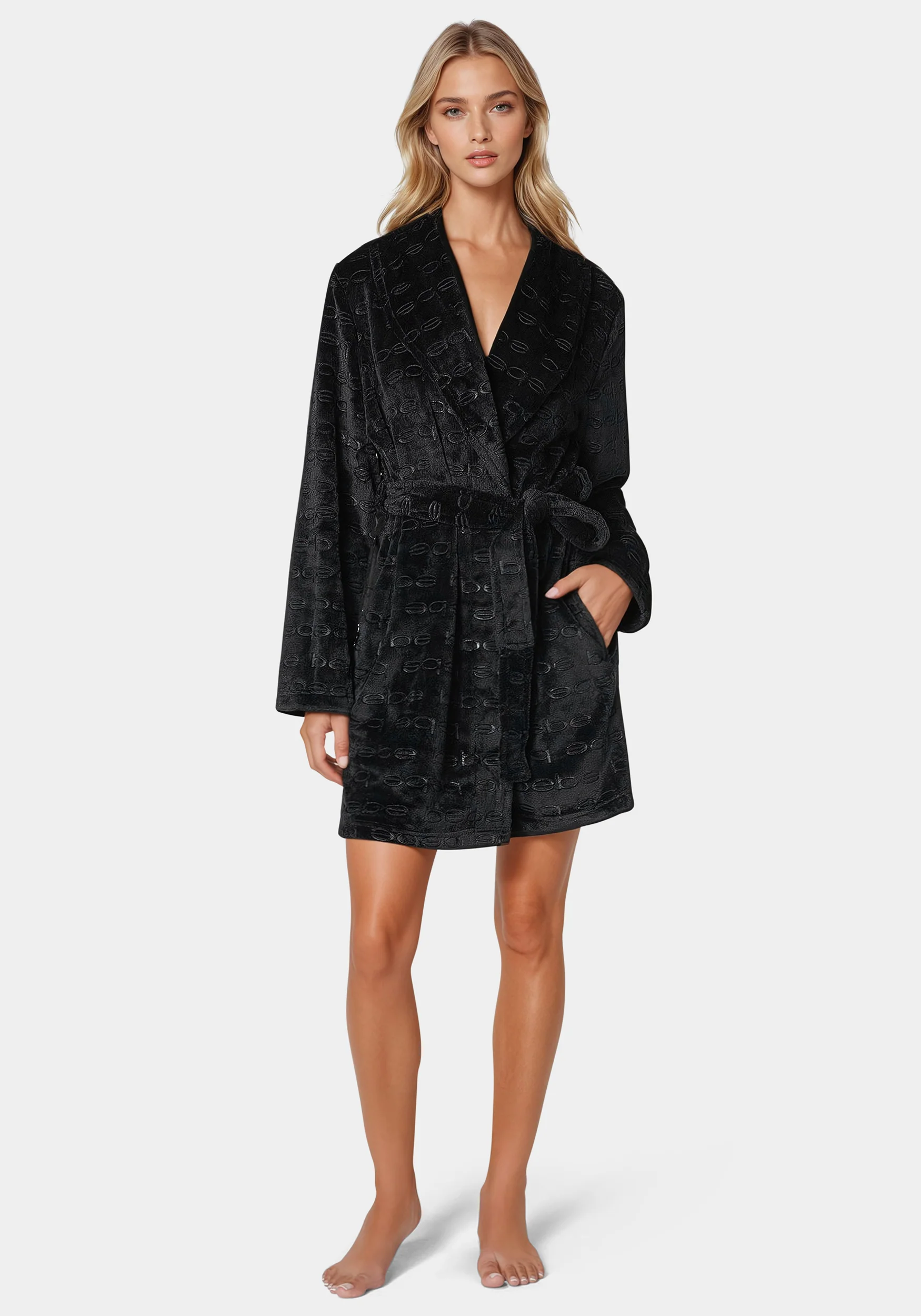 Debossed Plush Robe - Image 2