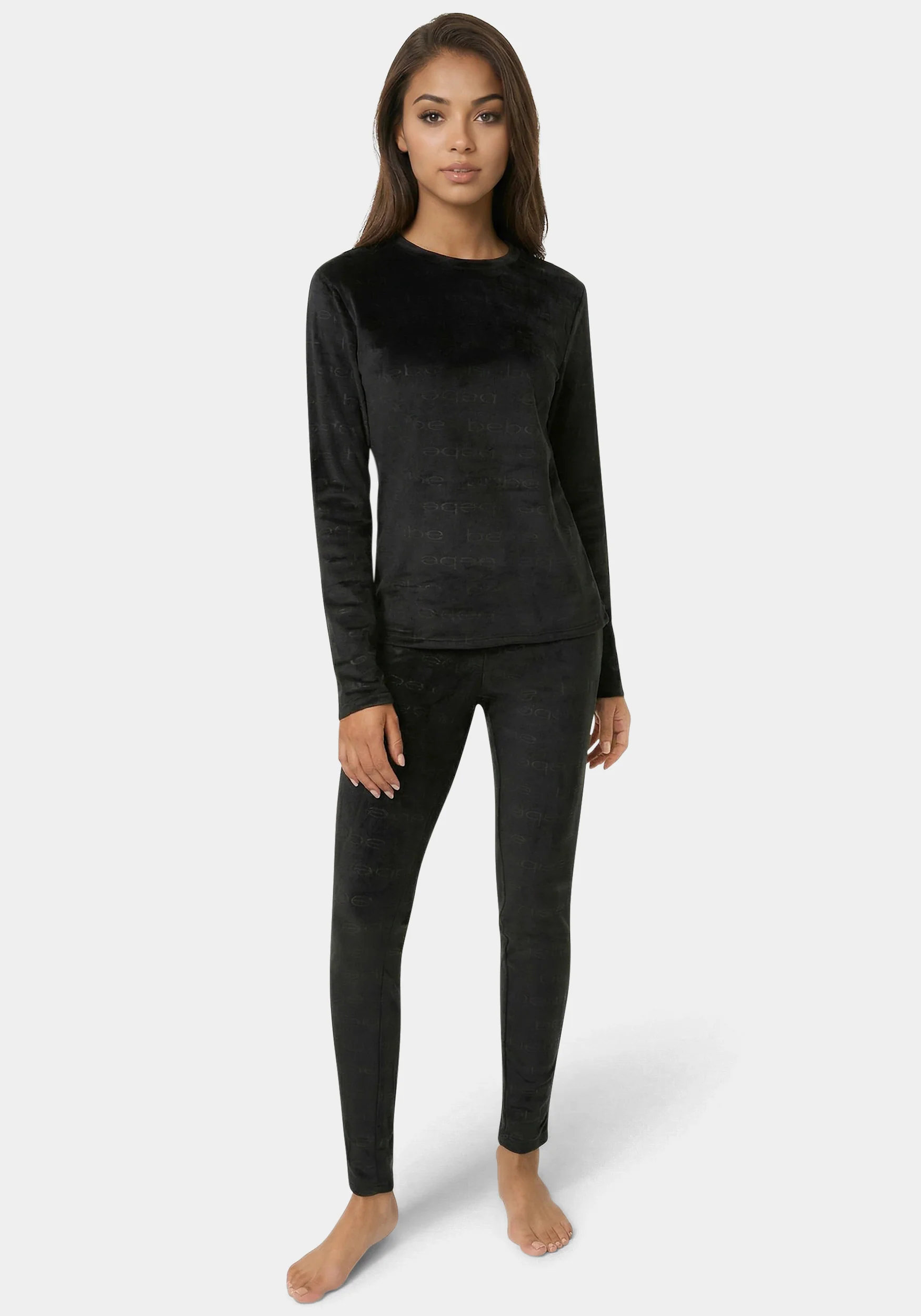 2pc Velour Bebe Louge Sleep Base Layer Set - Image 3