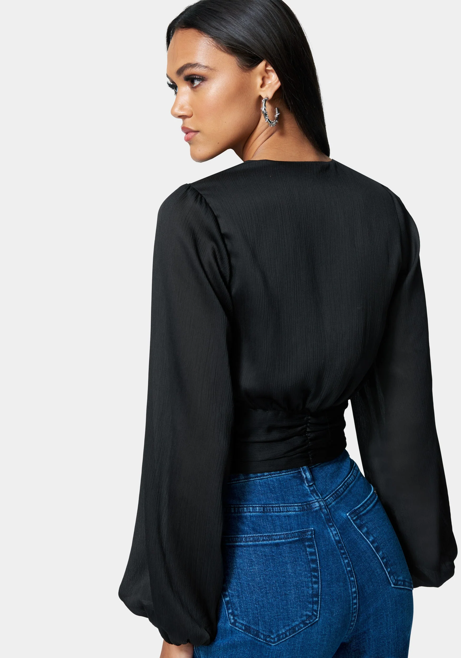 Deep V Front Button Top - Image 3