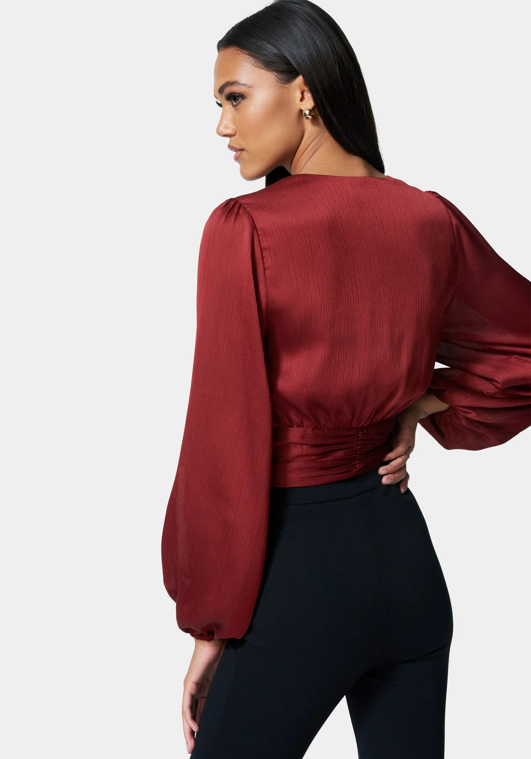 Deep V Front Button Top - Image 3