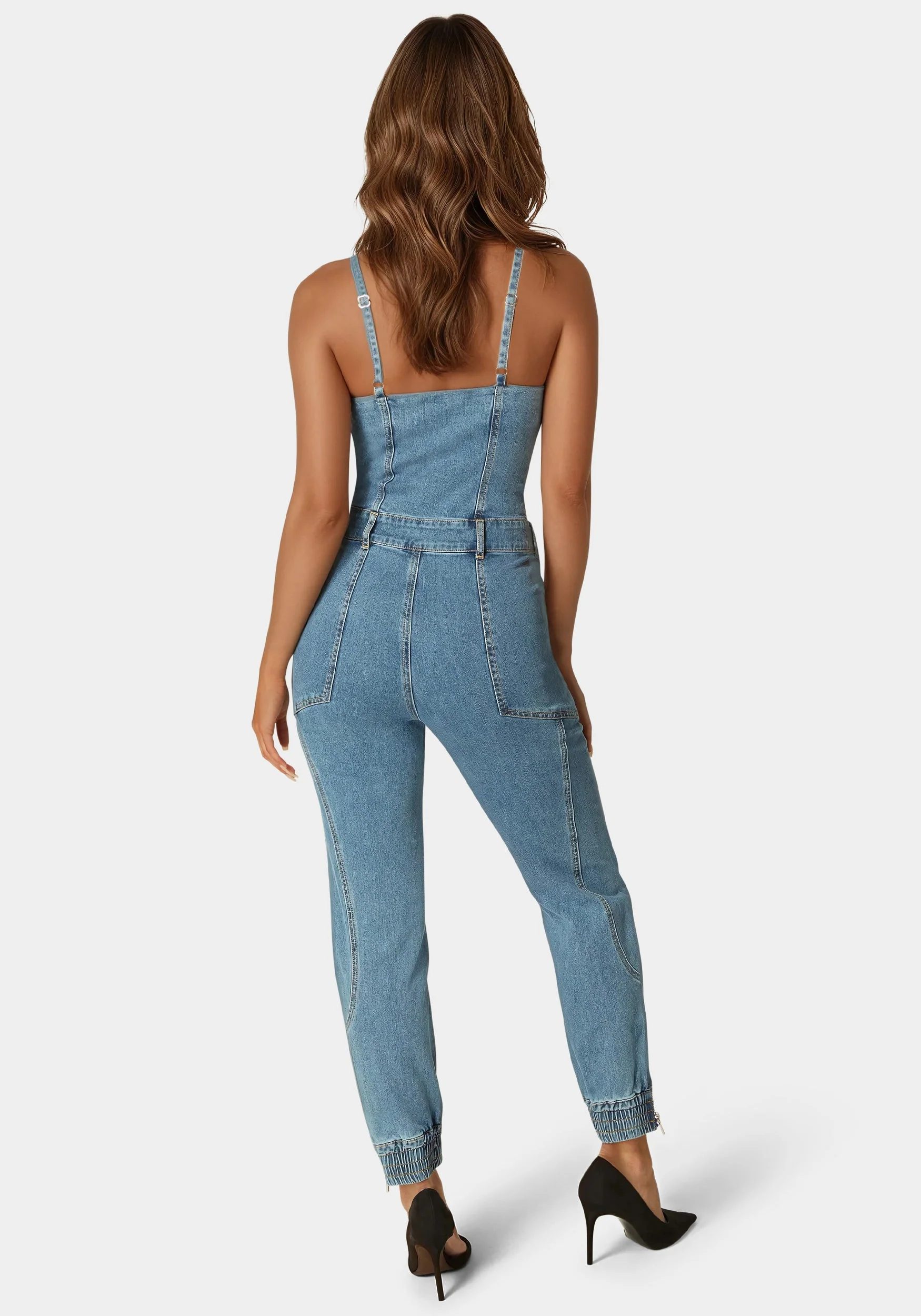 Denim Jogger Jumpsuit - Image 3