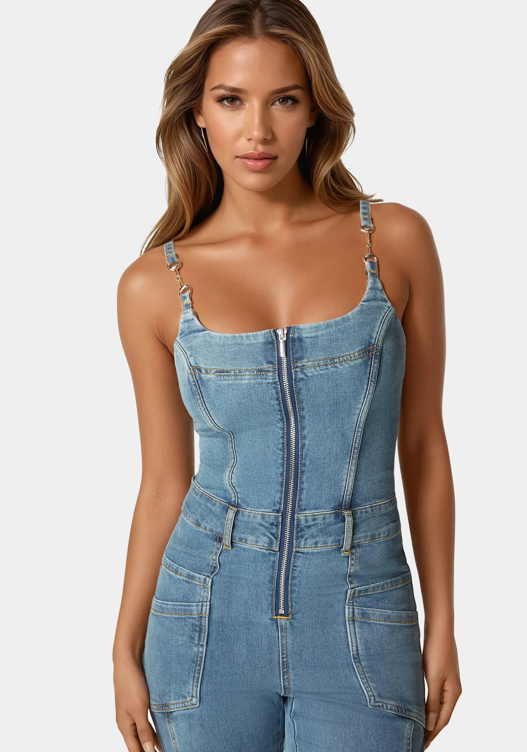 Denim Jogger Jumpsuit - Image 4