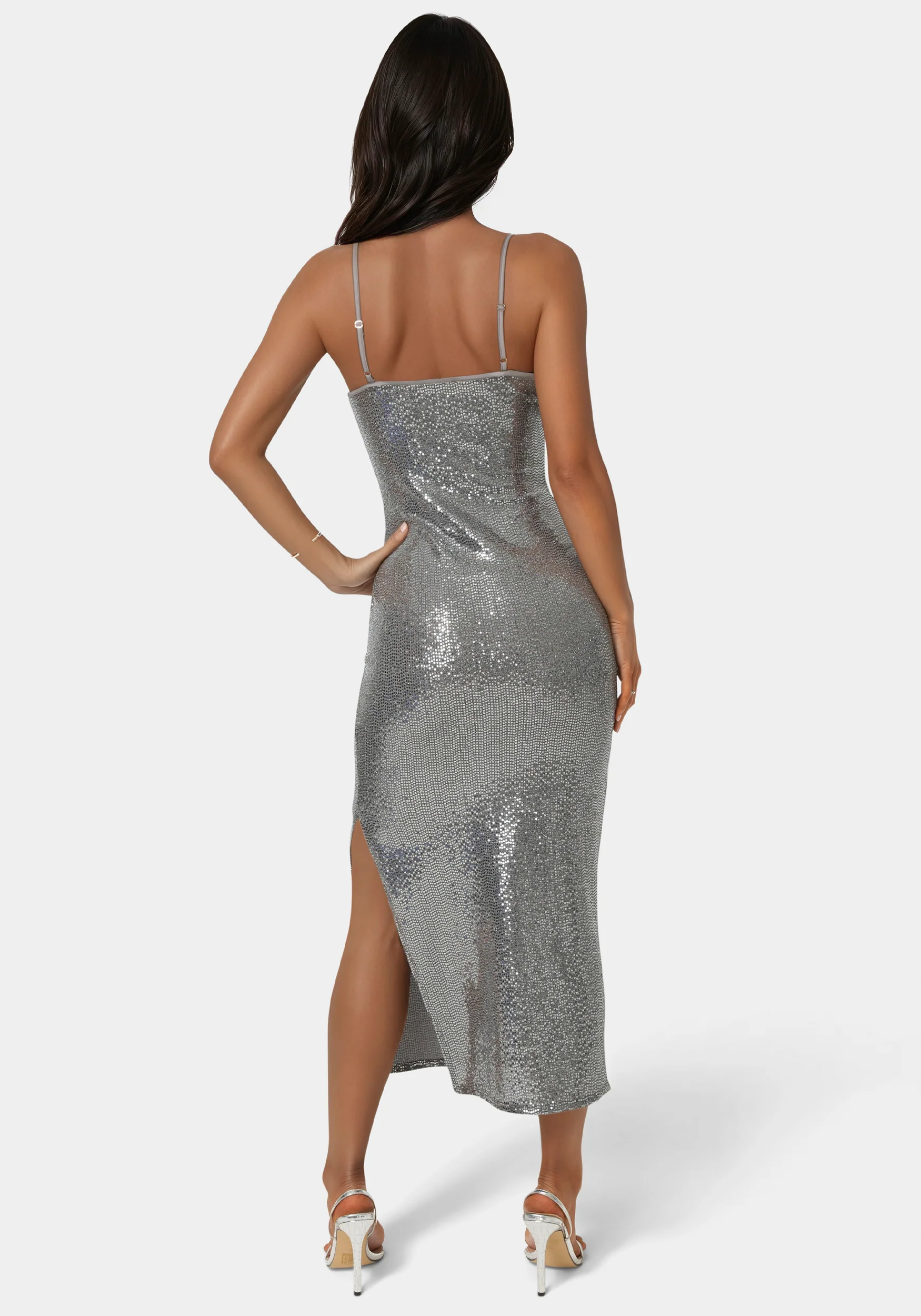 Disco Dot Maxi V Neck Gown - Image 3